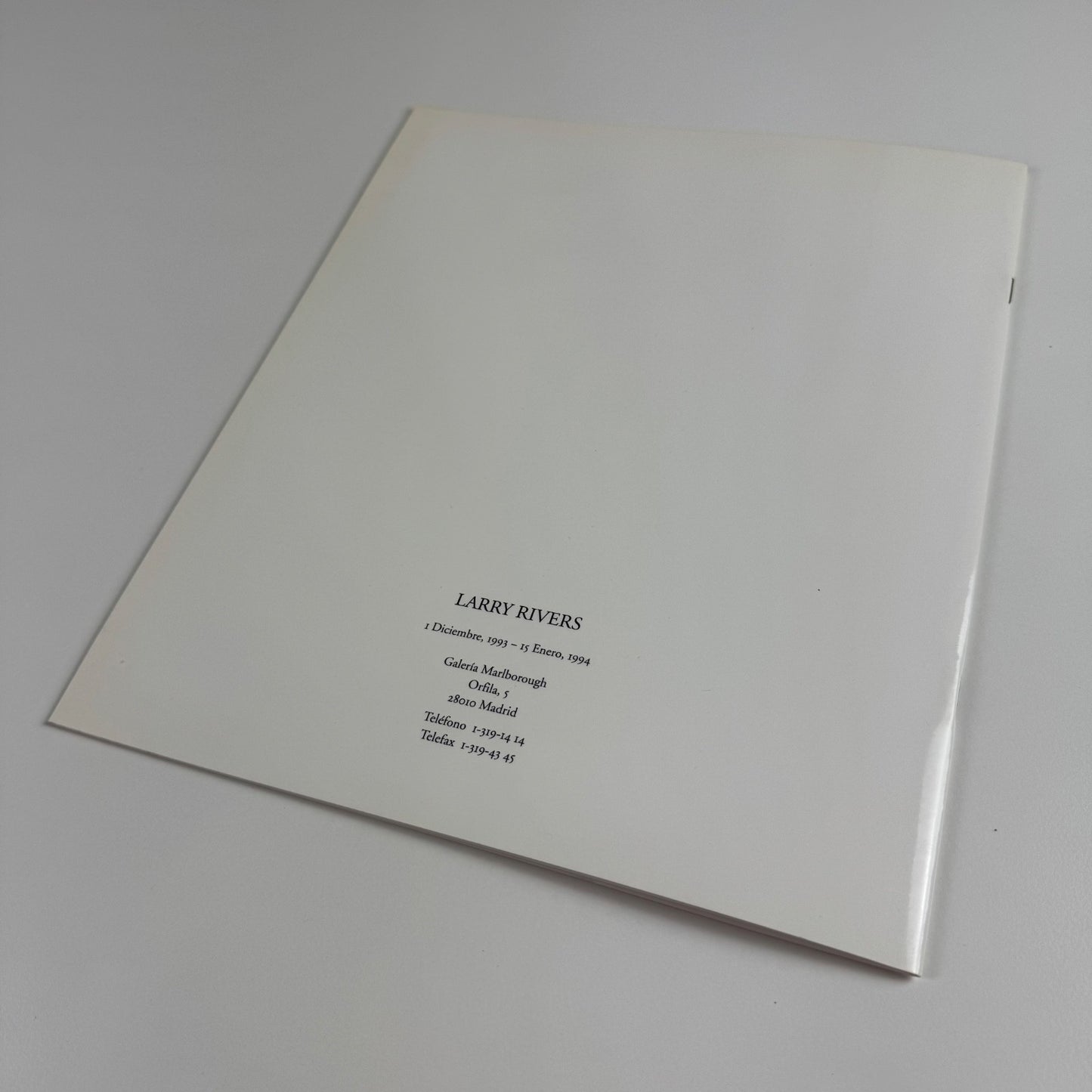 Larry Rivers. Arte y el Artista | Marlborough Madrid, Dec 1993 - Jan 1994