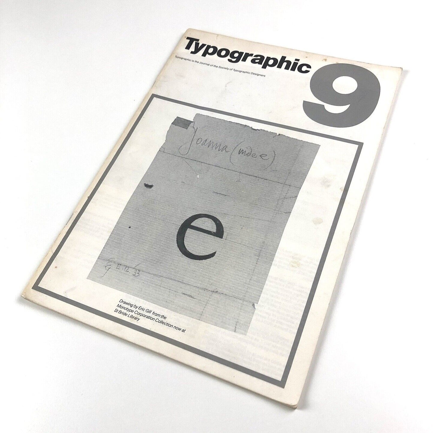Typographic 9 The Journal of the Society of Typographic Designers | includes article on Edward Wright by Theo Crosby
