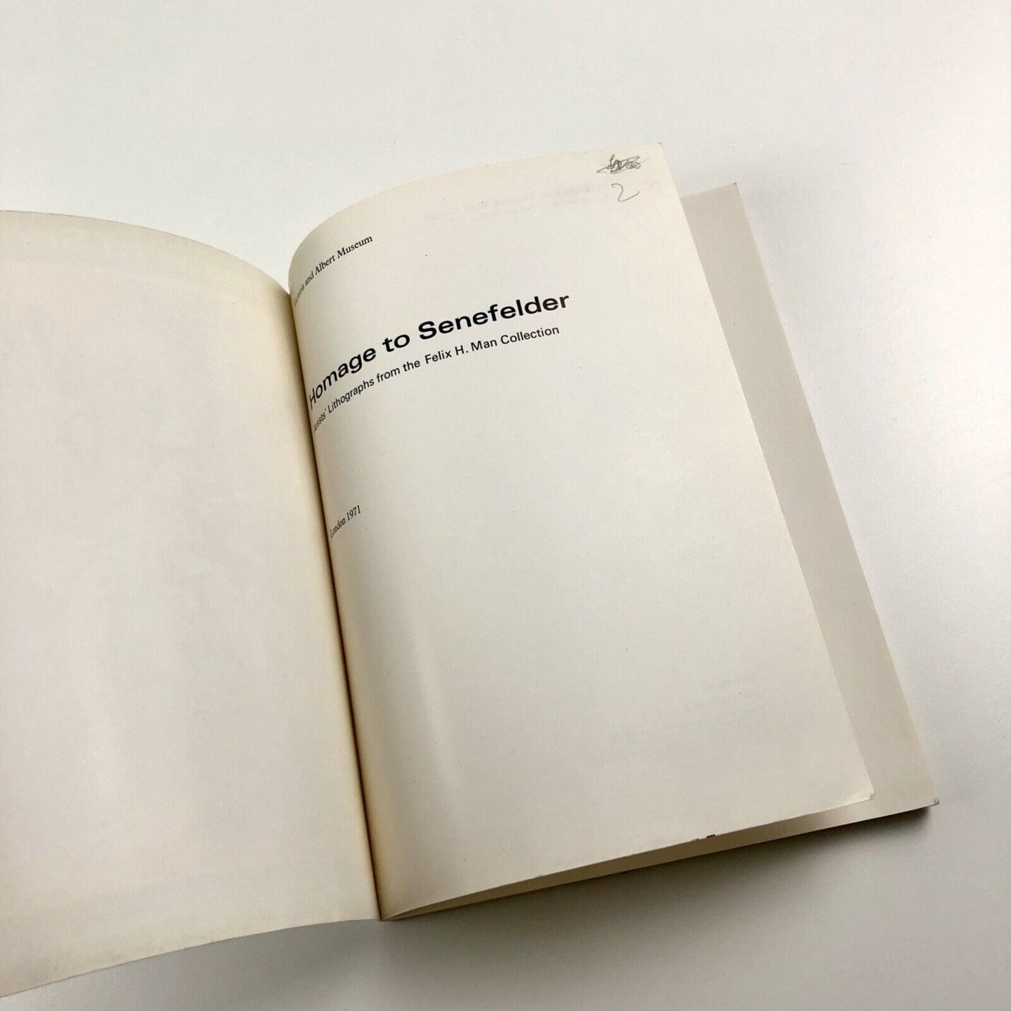 Homage to Senefelder | Artists' lithographs | Felix H. Man Collection | V&A exhibition catalogue, 1971