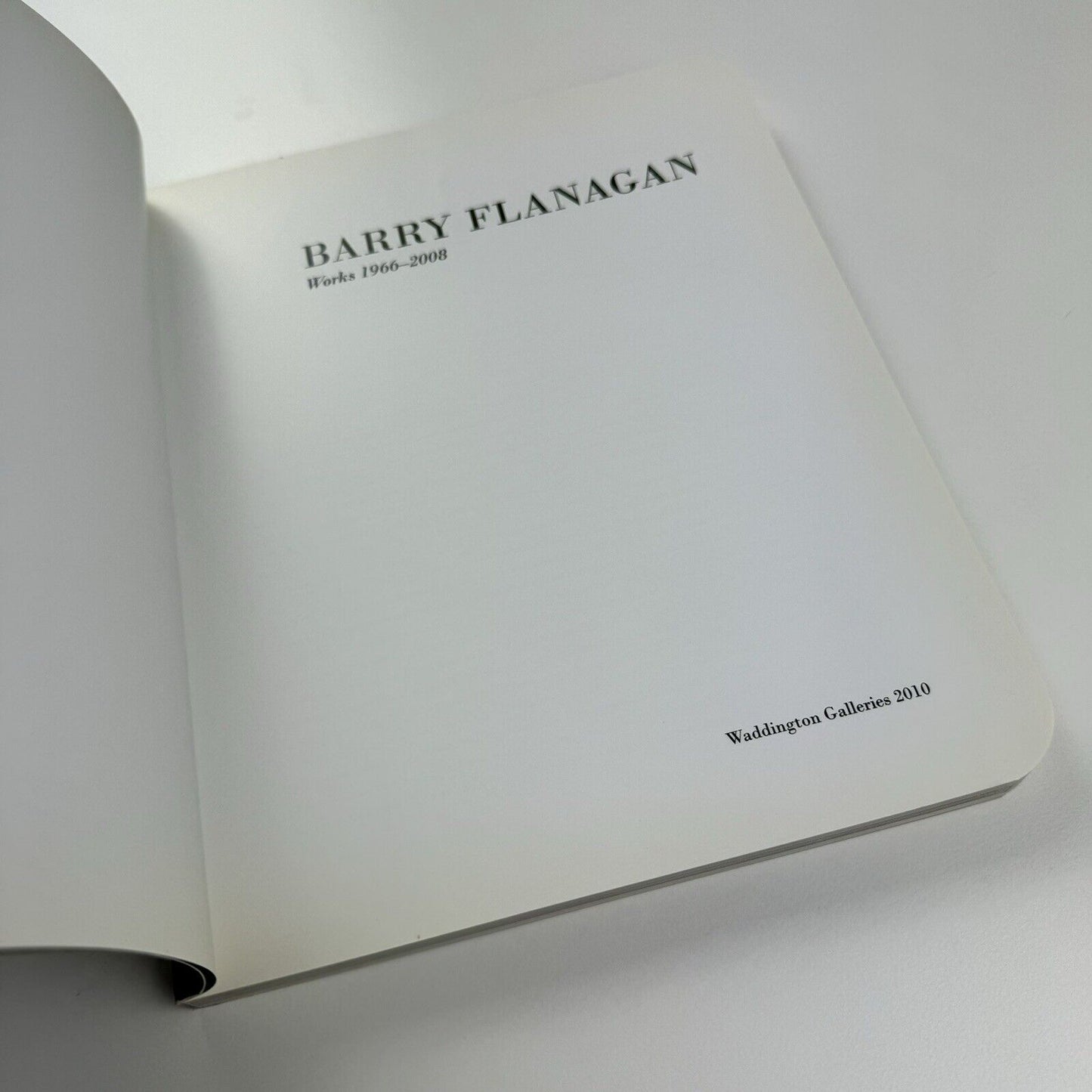 Barry Flanagan Works 1966-2008 | Waddington Galleries, 2010