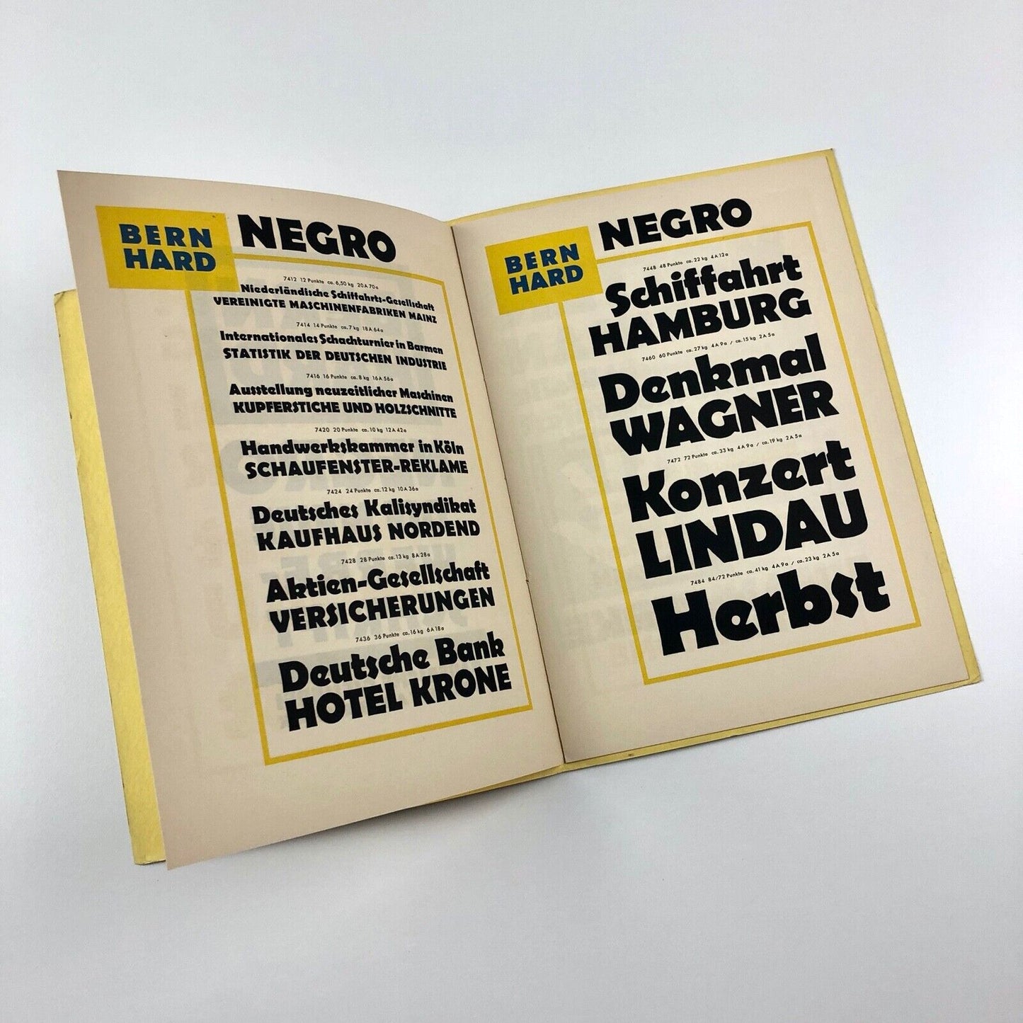1930 Lucian Bernhard Negro type specimen booklet | Bauersche Giesserei 1930