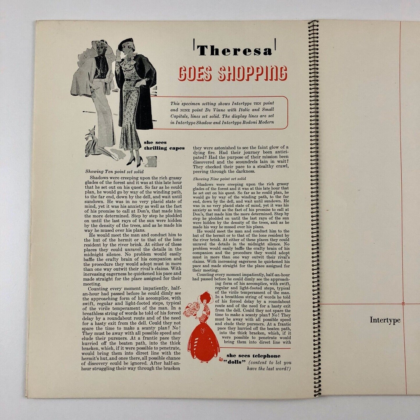 Intertype De Vinne | Type specimen booklet | Presumably early 20th century