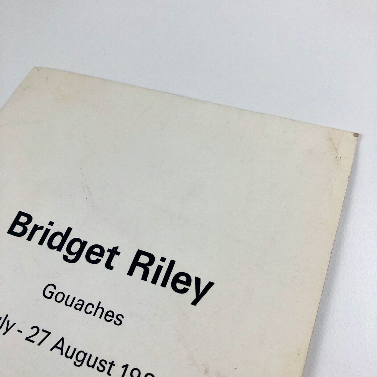 Promotional card for Bridget Riley Gouaches | Juda Rowan Gallery, 1983