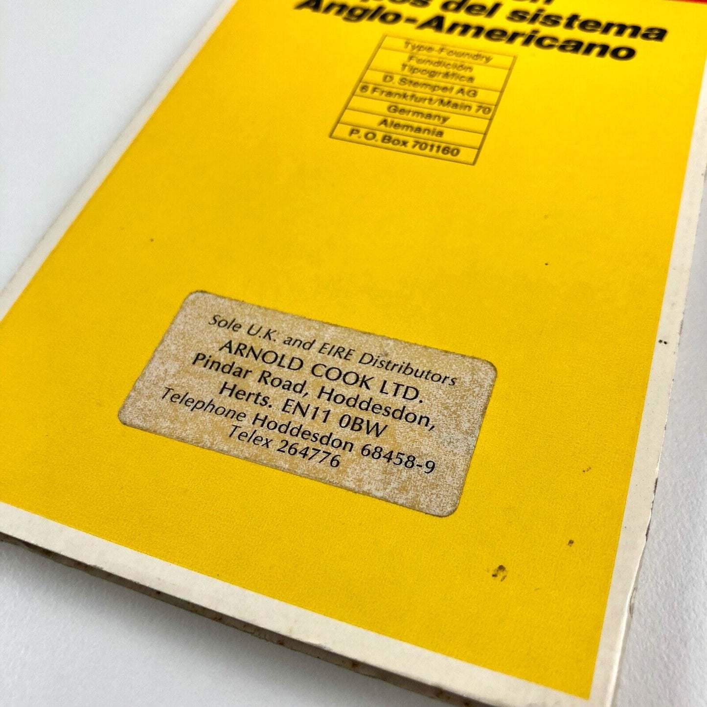 Types on Anglo-American point-system | D. Stempel AG / Arnold Cook Ltd