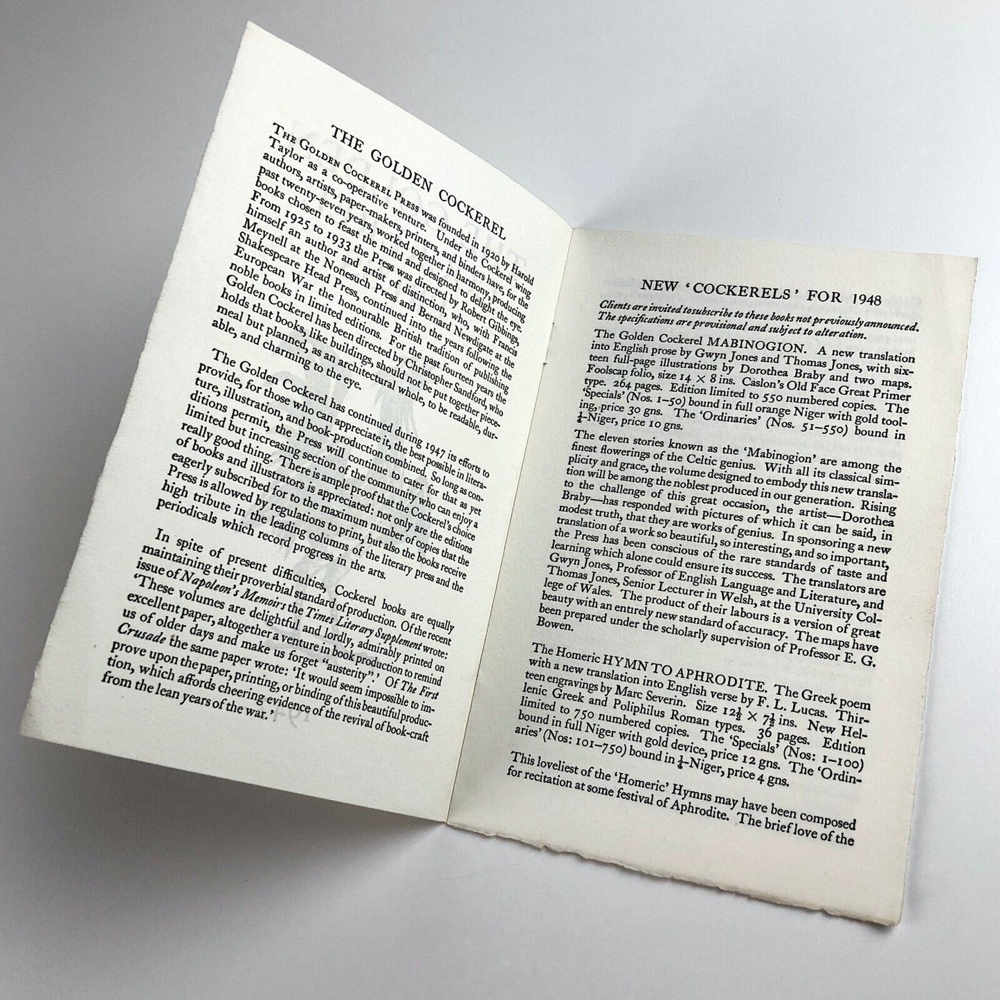 Prospectus leaflet for The Golden Press 1947 - for publications in 1948