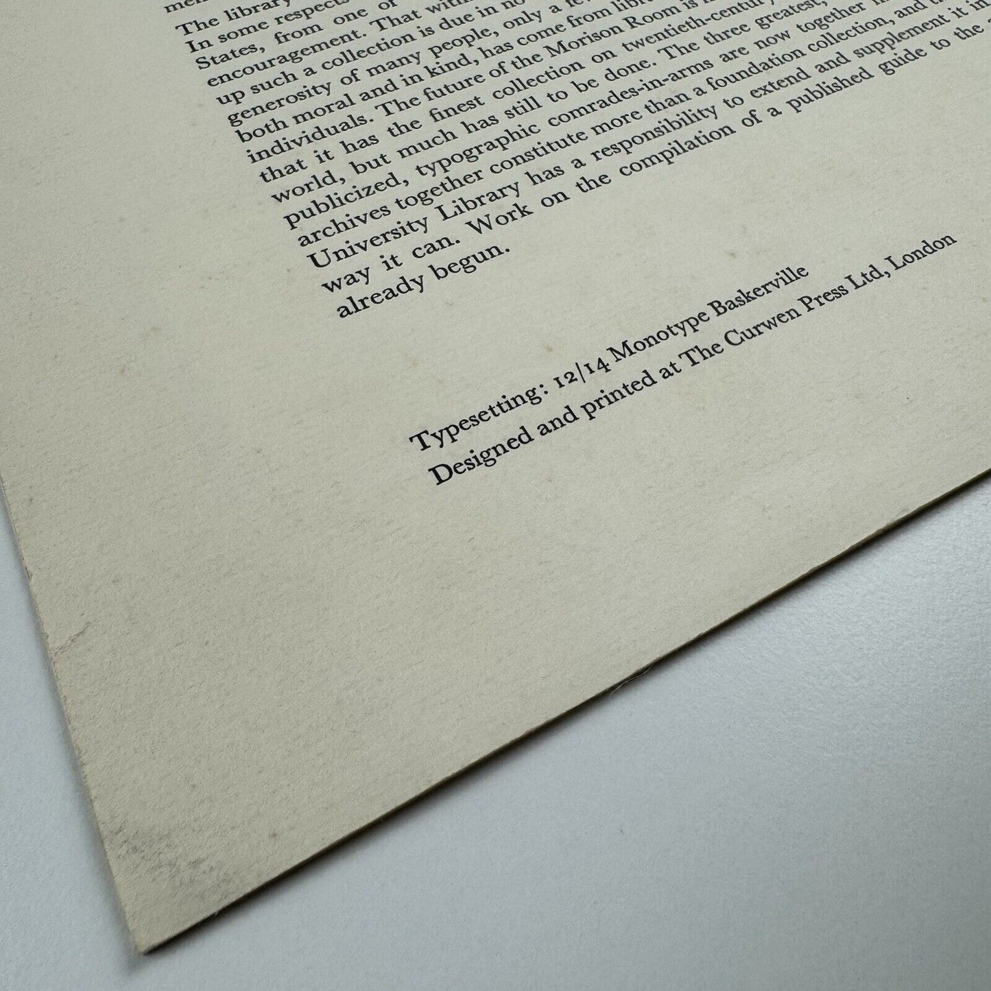 Stanley Morison at Cambridge. Wynkyn de Worde Society reprint | Curwen Press, 1974