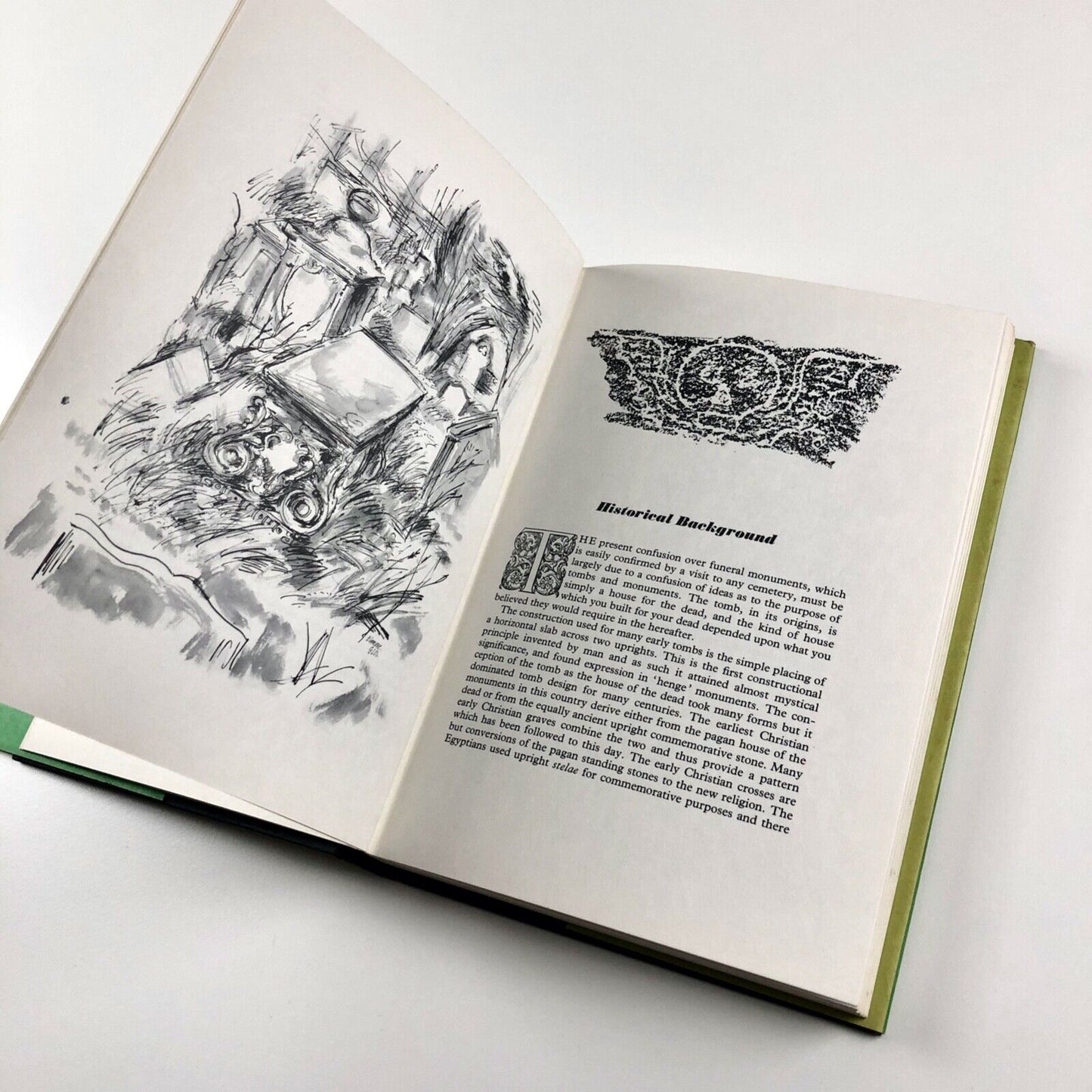 Of Graves and Epitaphs by Kenneth Lindley | frontispiece and endpapers by John Piper | Hutchinson, 1965