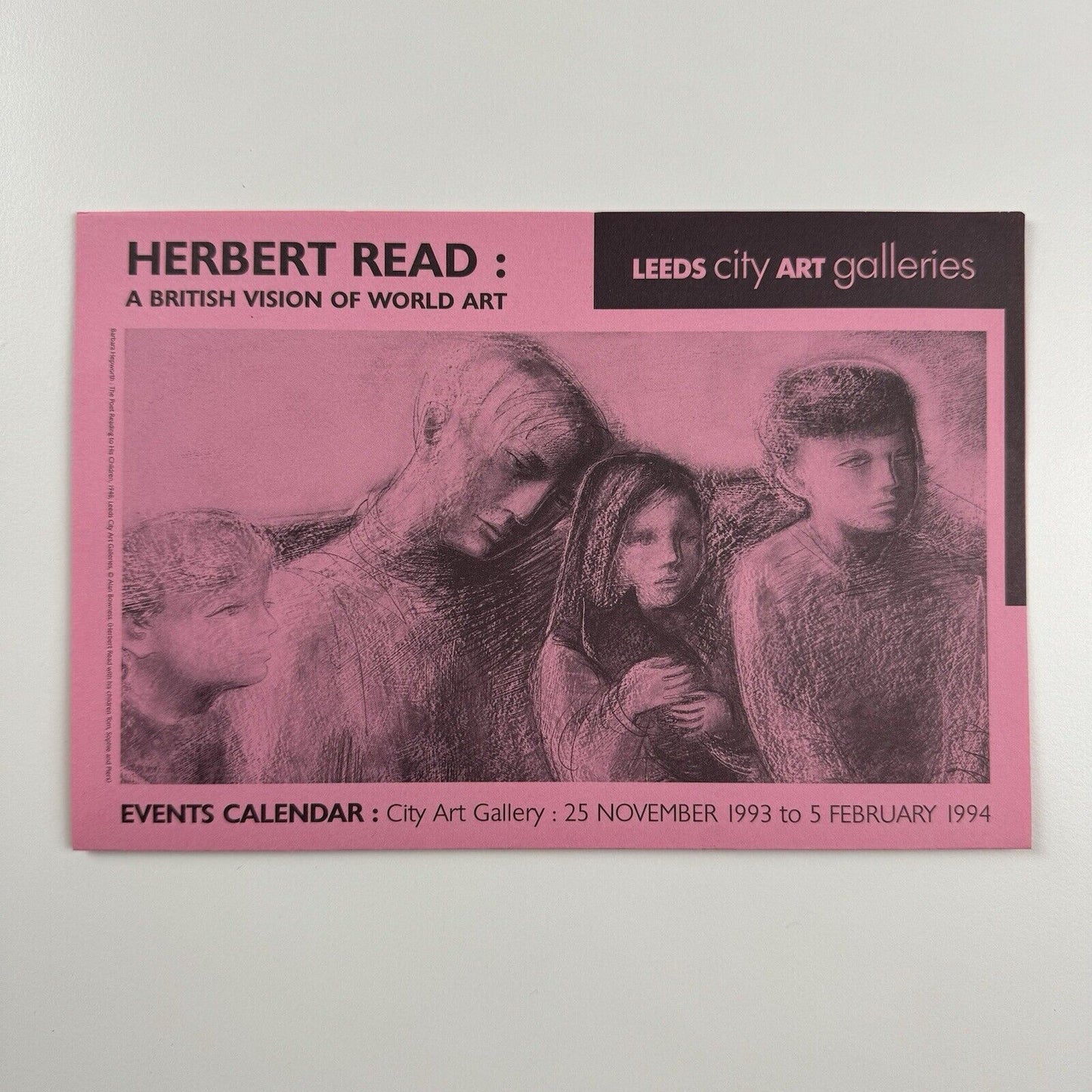 Leaflet/flyer for Herbert Read: A British Vision of World Art | Leeds City Art Gallery, 1994