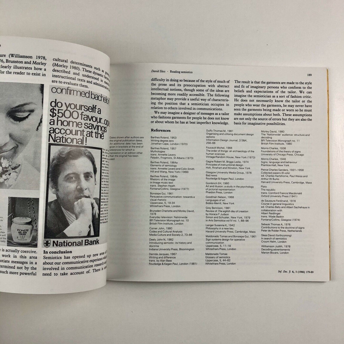Information Design Journal | Volume 3/4, 1986 edited by Robert Waller | semiotics