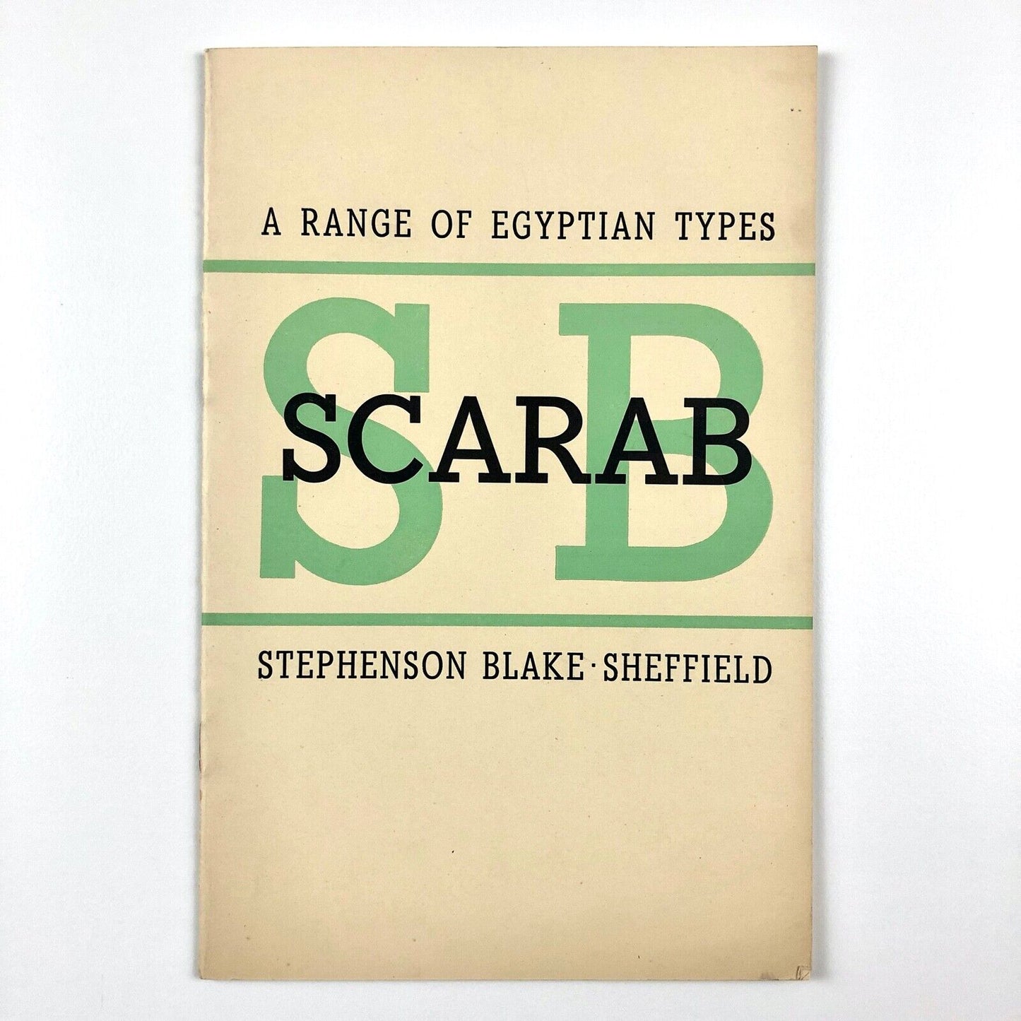 Scarab: a Range of Egyptian Types | Stephenson Blake, Caslon Letter Foundry
