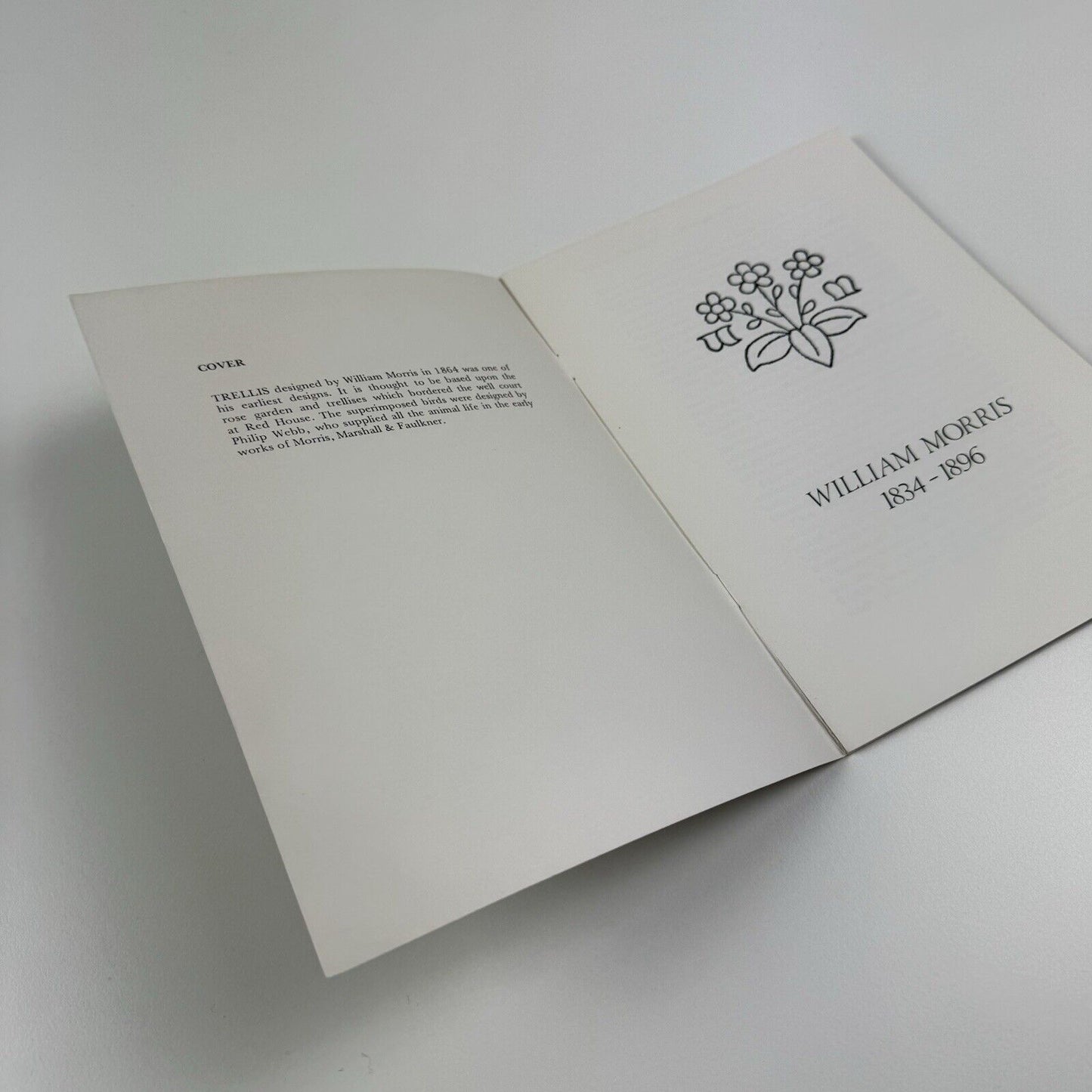 Small pamphlet for William Morris Wallpaper | no author nor publisher or date given