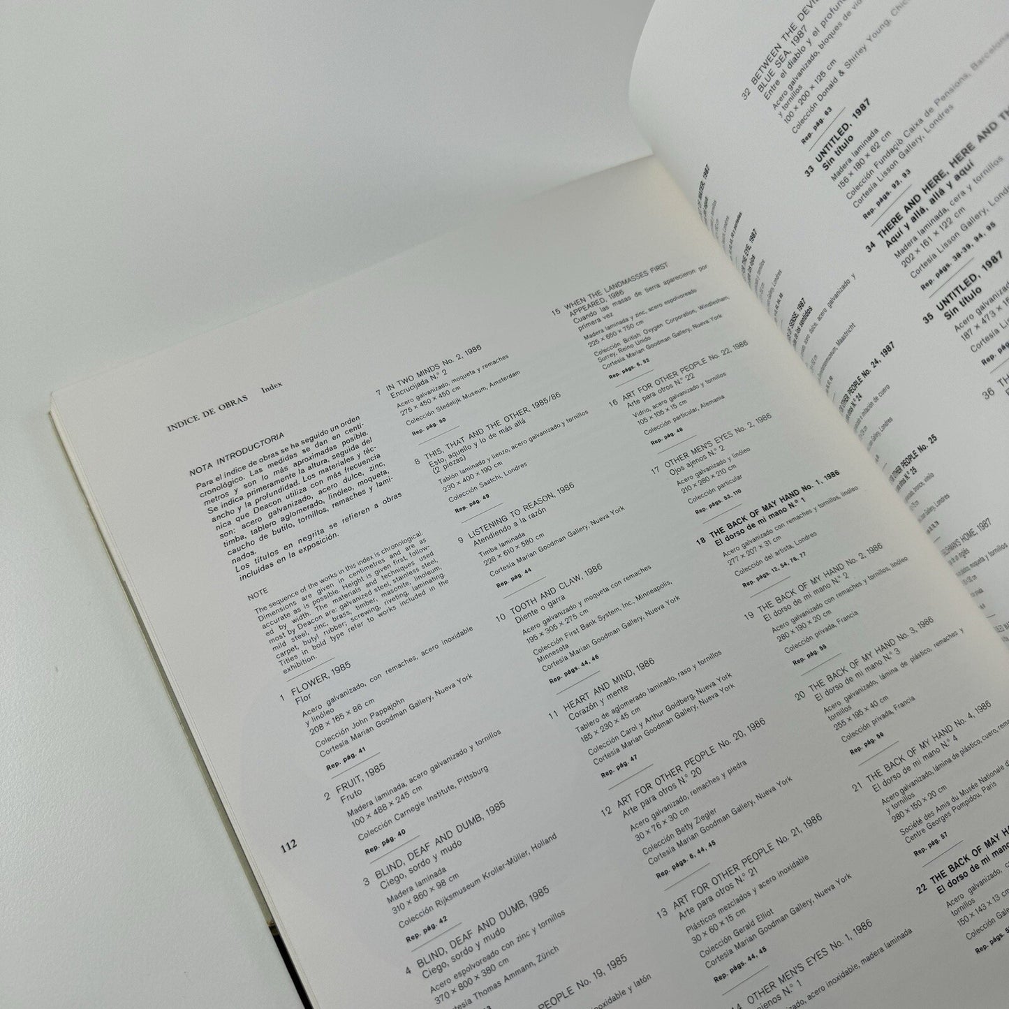 Richard Deacon Esculturas y Dibujos 1985-1988 | Sculptures and Drawings, 1988