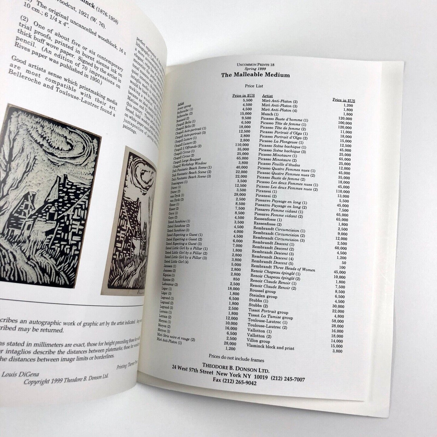 The Malleable Medium Proofs States & Variations in Prints | Theodore B. Donson, 1999