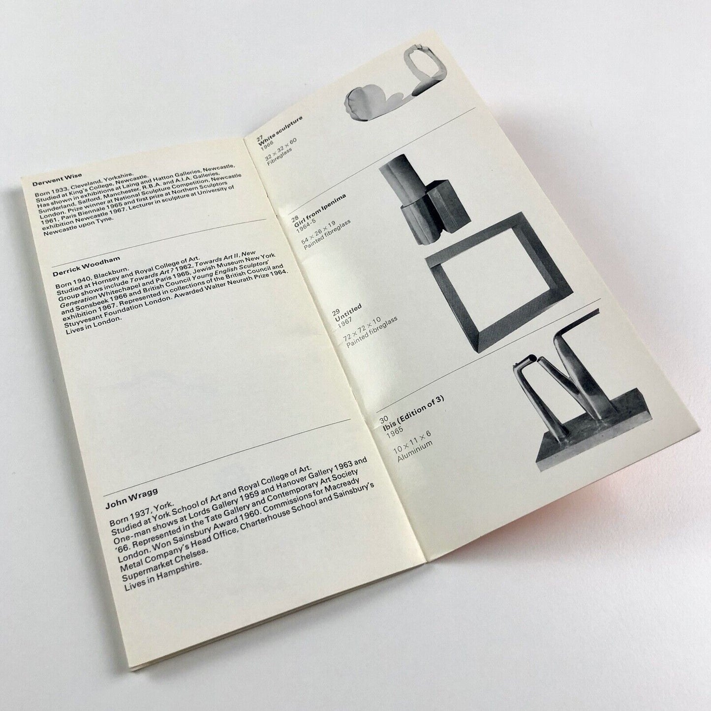 Sculpture 60-67 from the Arts Council collection 1968 | Booklet, designed by Gordon House