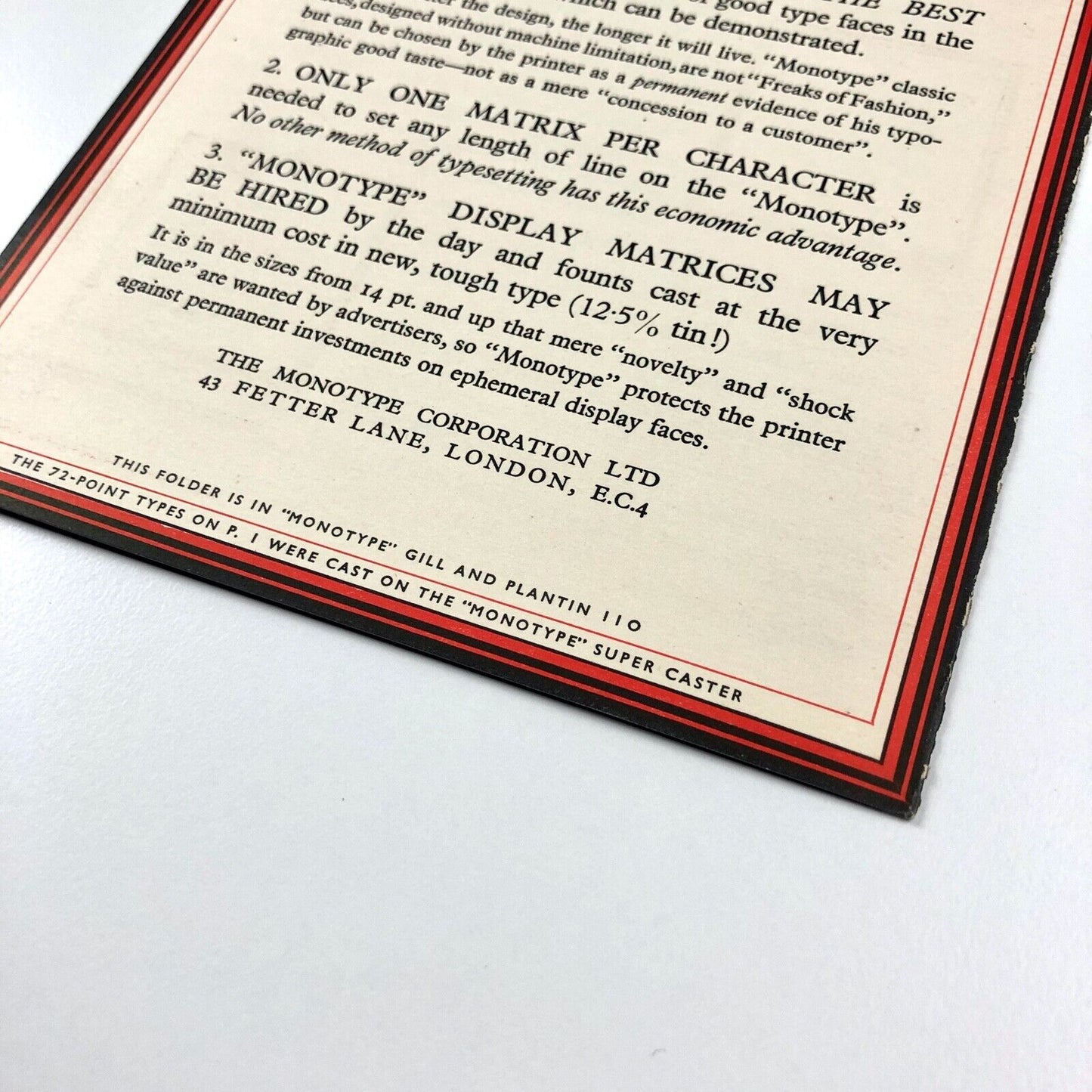 Choose a Good Printer | Monotype Corporation small leaflet | Undated
