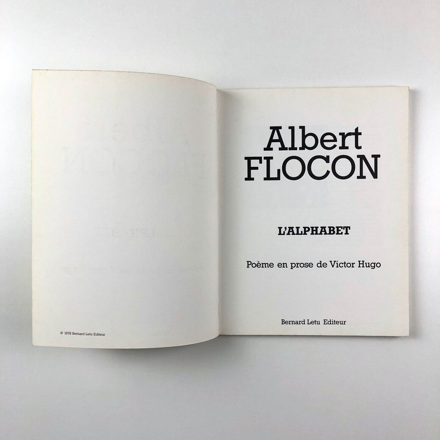 Albert Flocon: L'Alphabet. Poème en Prose de V. Hugo | Bernard Letu Editeur 1978