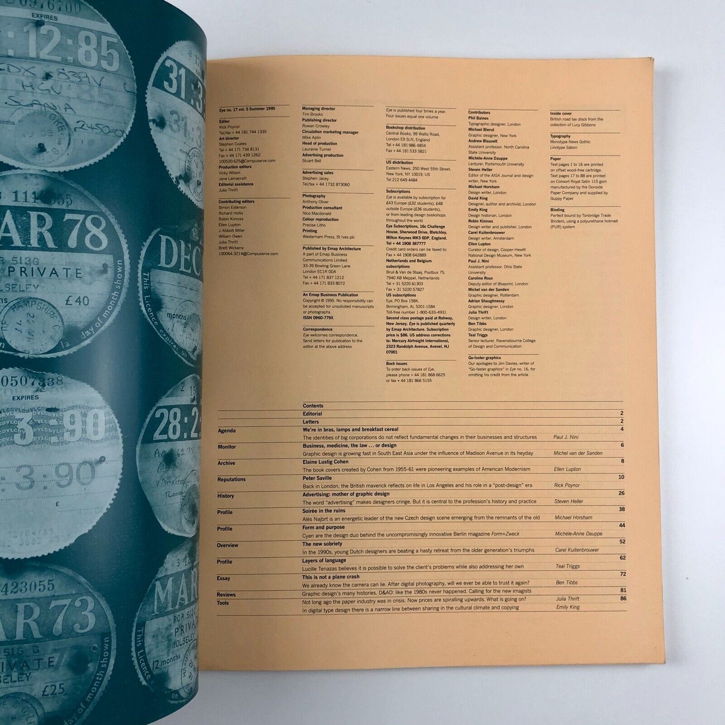 Eye magazine | Summer 1995 | Volume 17, no 5