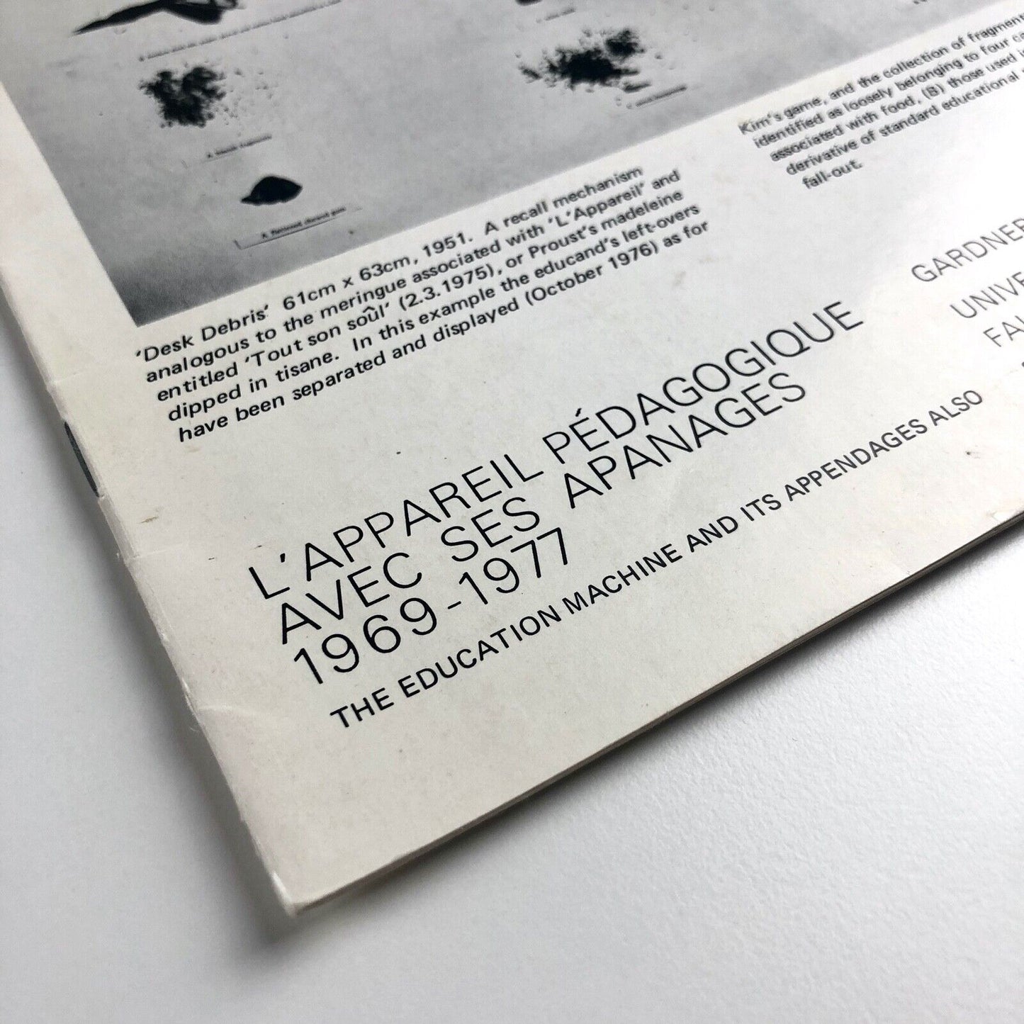 L'Appareil Pédagogique Avec Ses Apanages 1969-77 | Dick Whall | Gardner Centre Gallery leaflet, 1977