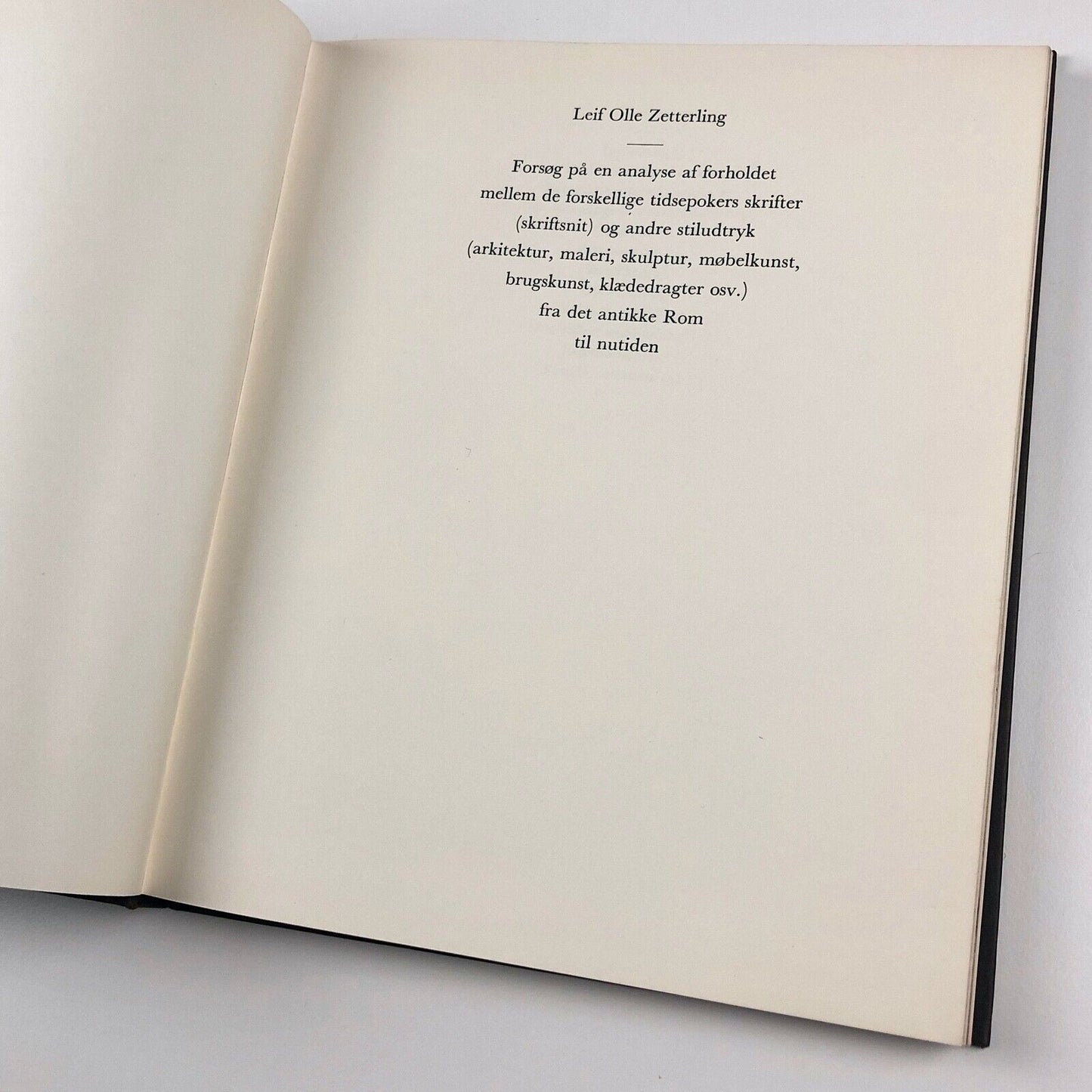 Forsøg på en analyse af forholdet mellem... by Leif Olle Zetterling | Fagskolen for Boghaandvaerk, 1968