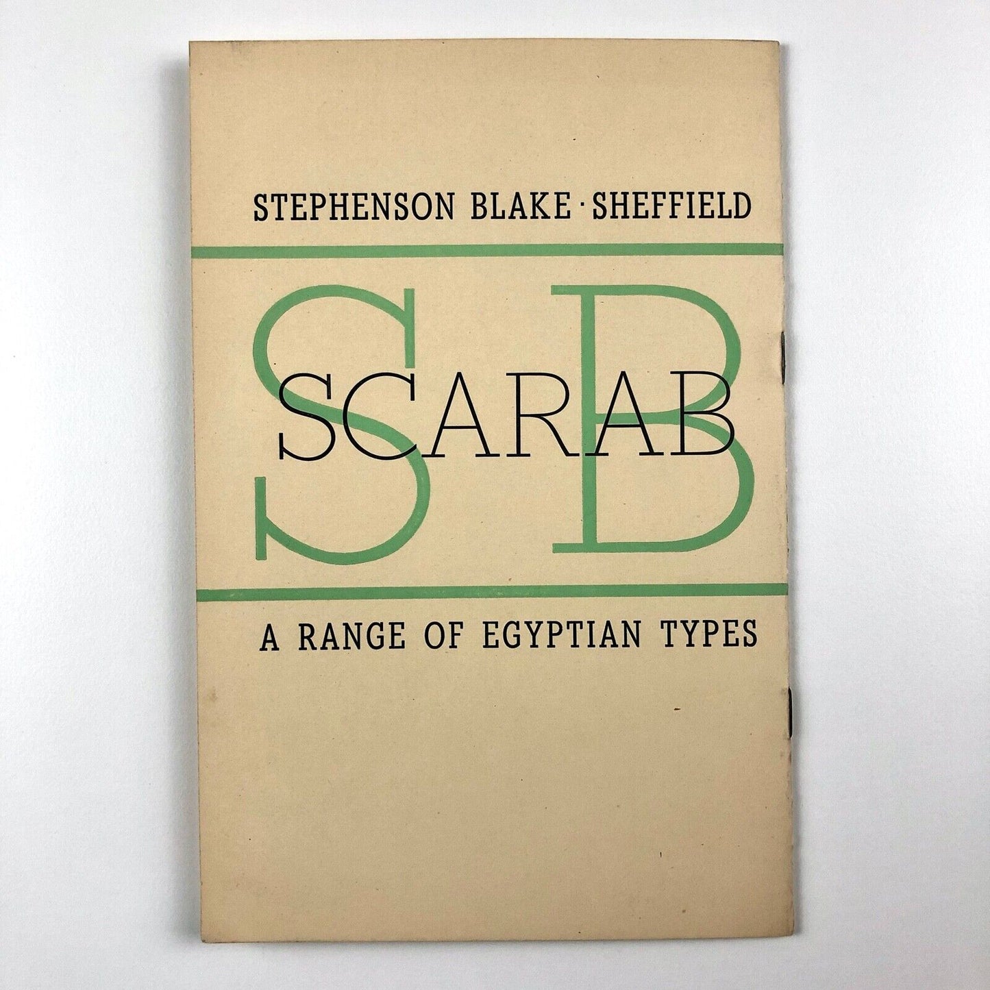 Scarab: a Range of Egyptian Types | Stephenson Blake, Caslon Letter Foundry