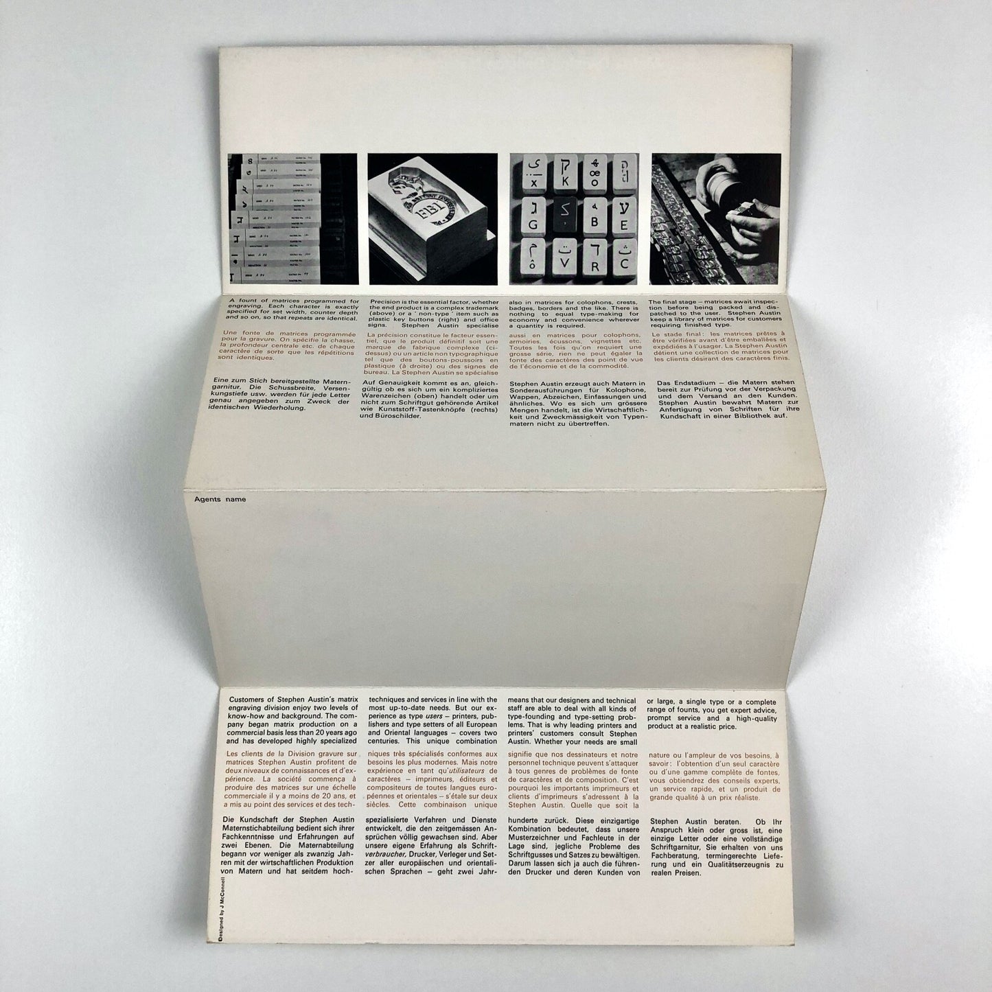 Stephen Austin Matrix Division ephemera | Promotional trade leaflet, 1970s?