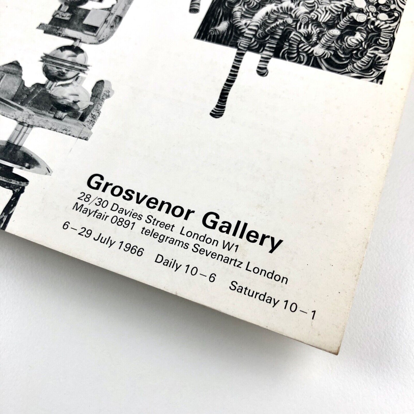 Folding card Experiment in Form Grosvenor Gallery, 1966