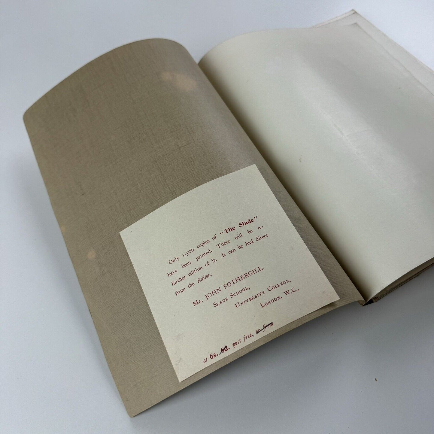 The Slade. A Collection of Drawings and some Pictures Done by Past and Present Students of the London Slade School of Art – MDCCCXCIII to MDCCCCVII | 1907, limited edition
