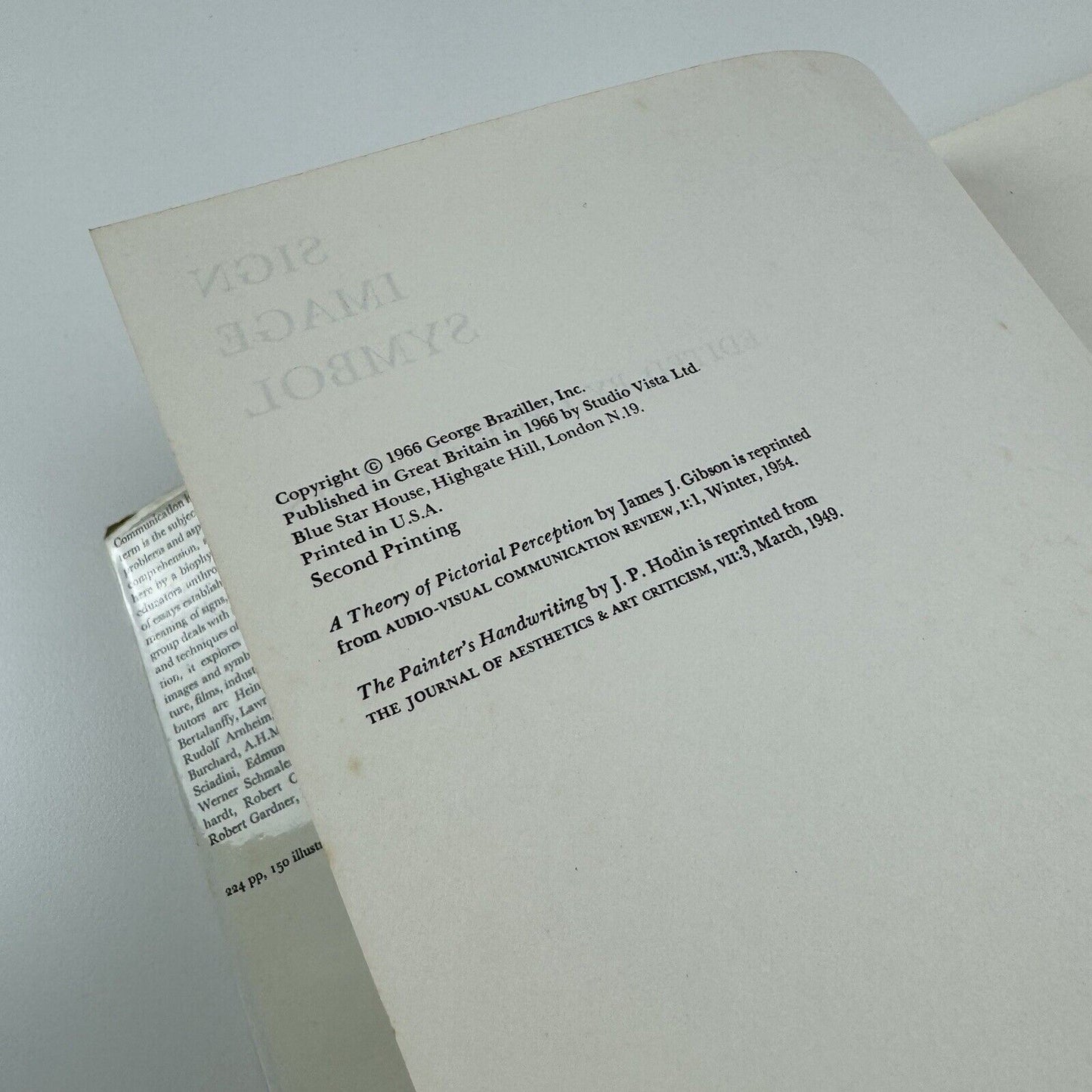 Sign, Image and Symbol | Edited by Gyorgy Kepes | Studio Vista, London, 1966
