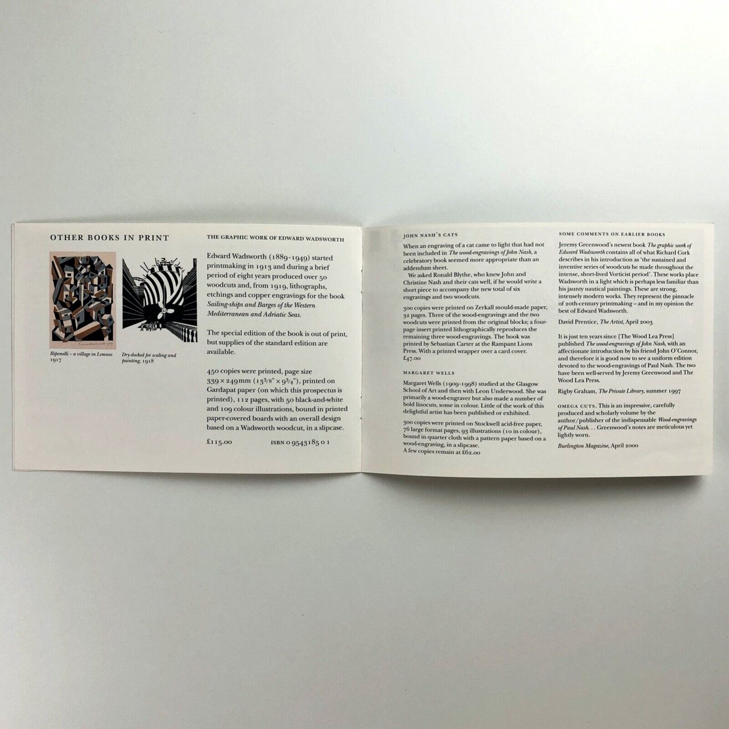 Prospectus to promote Edward Bawden editioned prints | Wood Lea Press, 2005