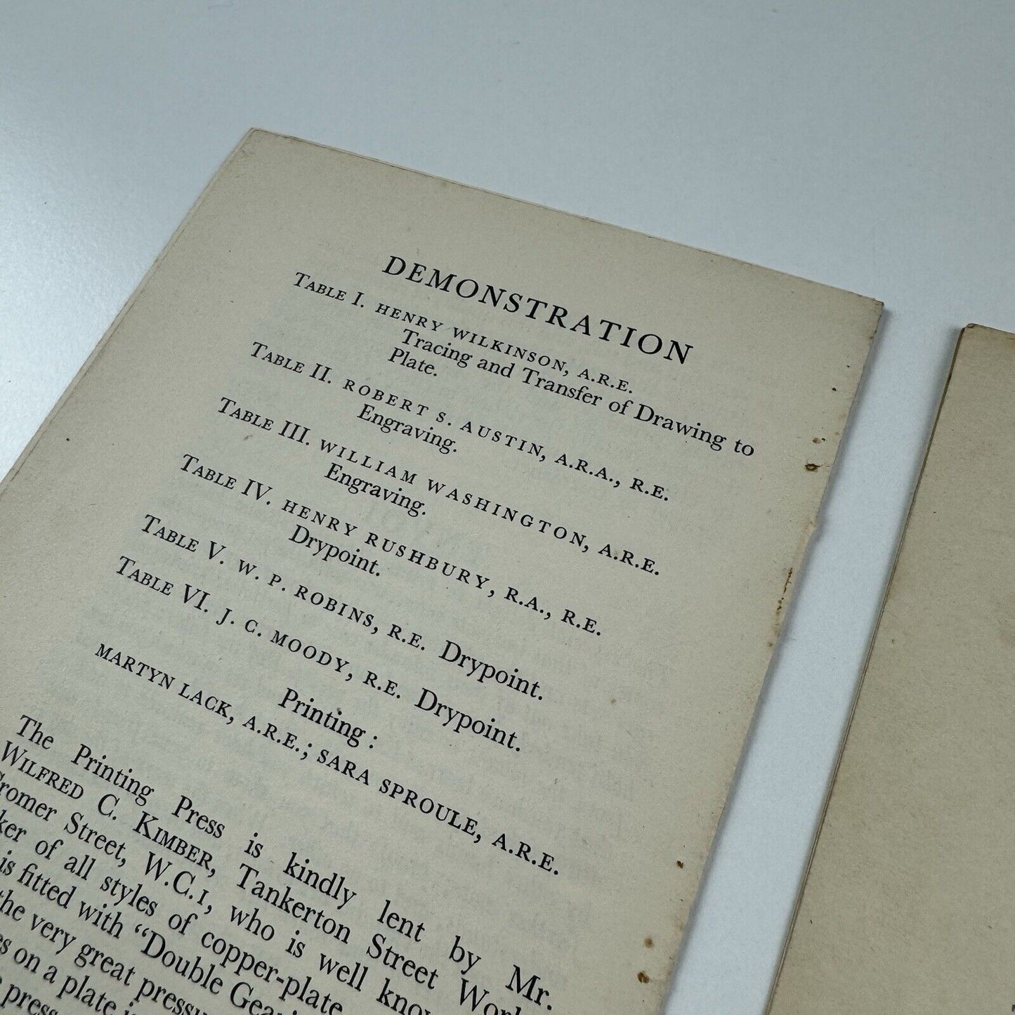 3 x Print Collectors' Club leaflets: aquatint, engraving, mezzotint | 1947-9