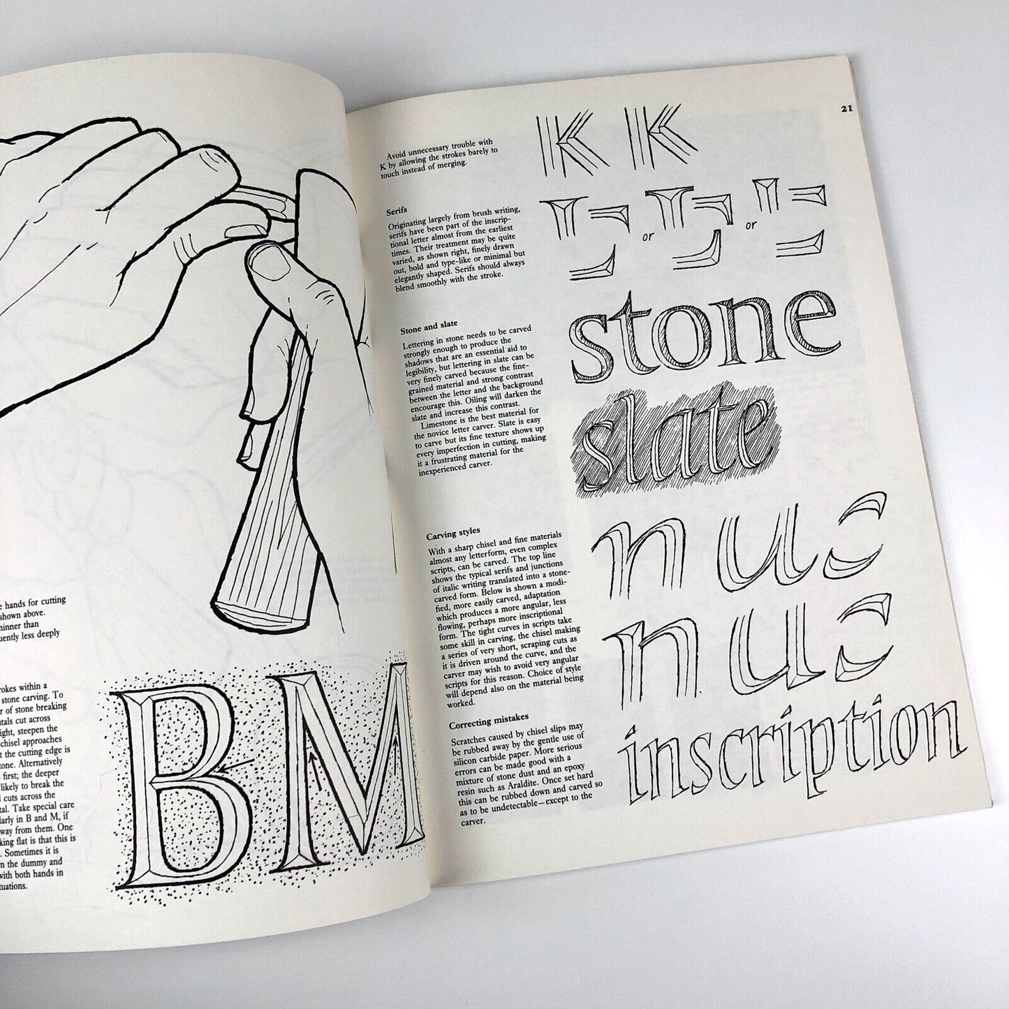 Carving Letters in Stone & Wood by Michael Harvey introduction by Hugh Casson | The Bodley Head, 1987