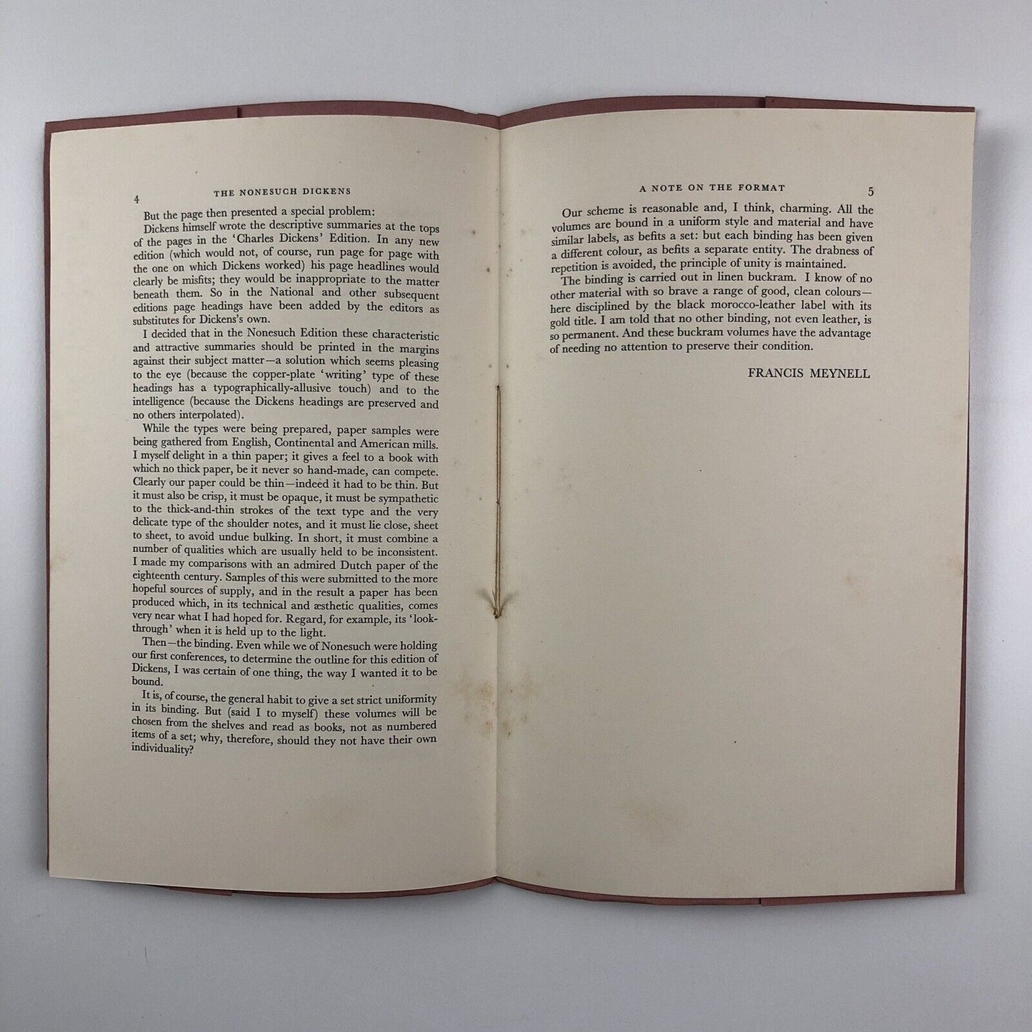 A Note on the Format – The Nonesuch Dickens | Nonesuch Press, 1937 | Text by Francis Meynell