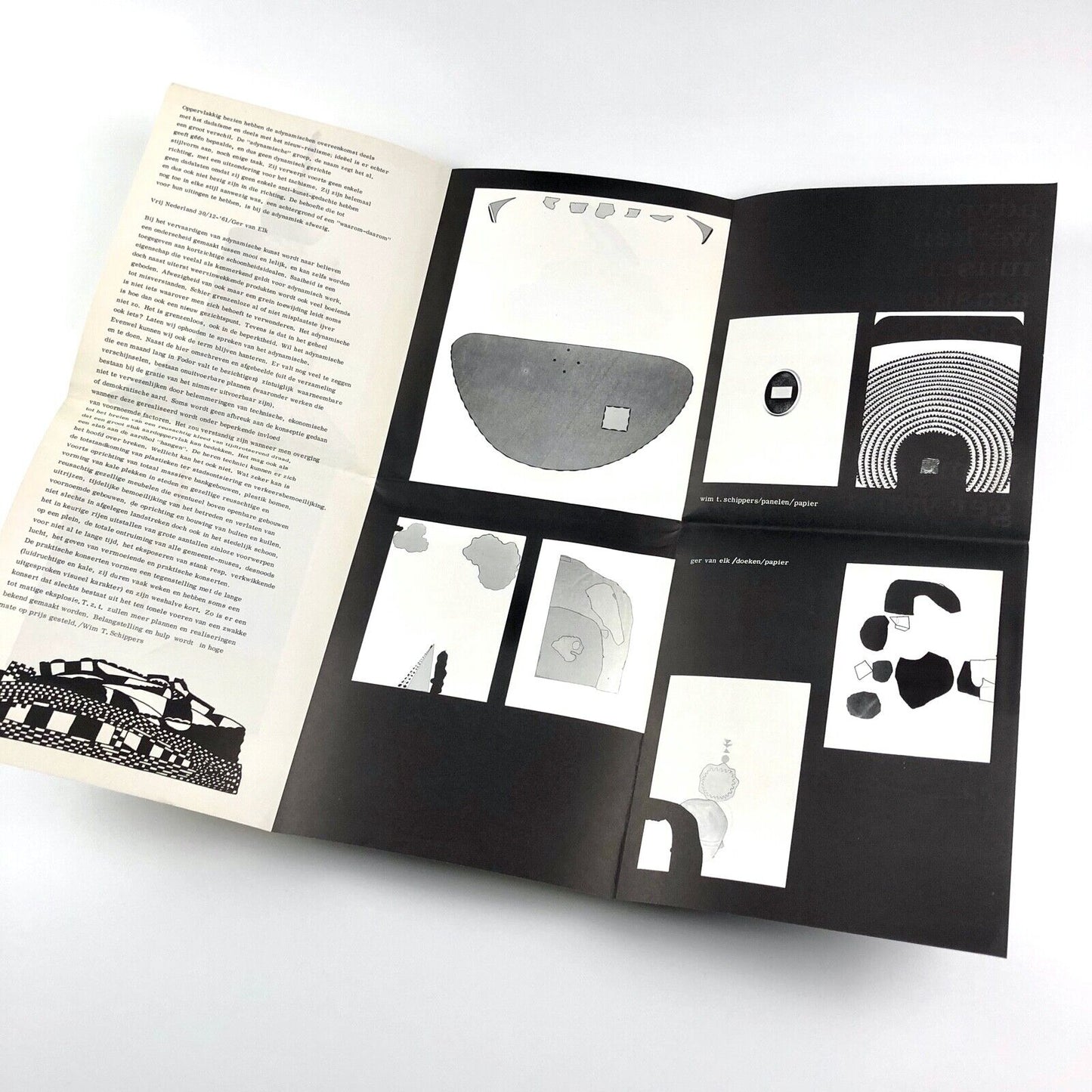 Adynamische Werken, Wim T Schippers | Museum Fodor Amsterdam – fold-out sheet, 1962