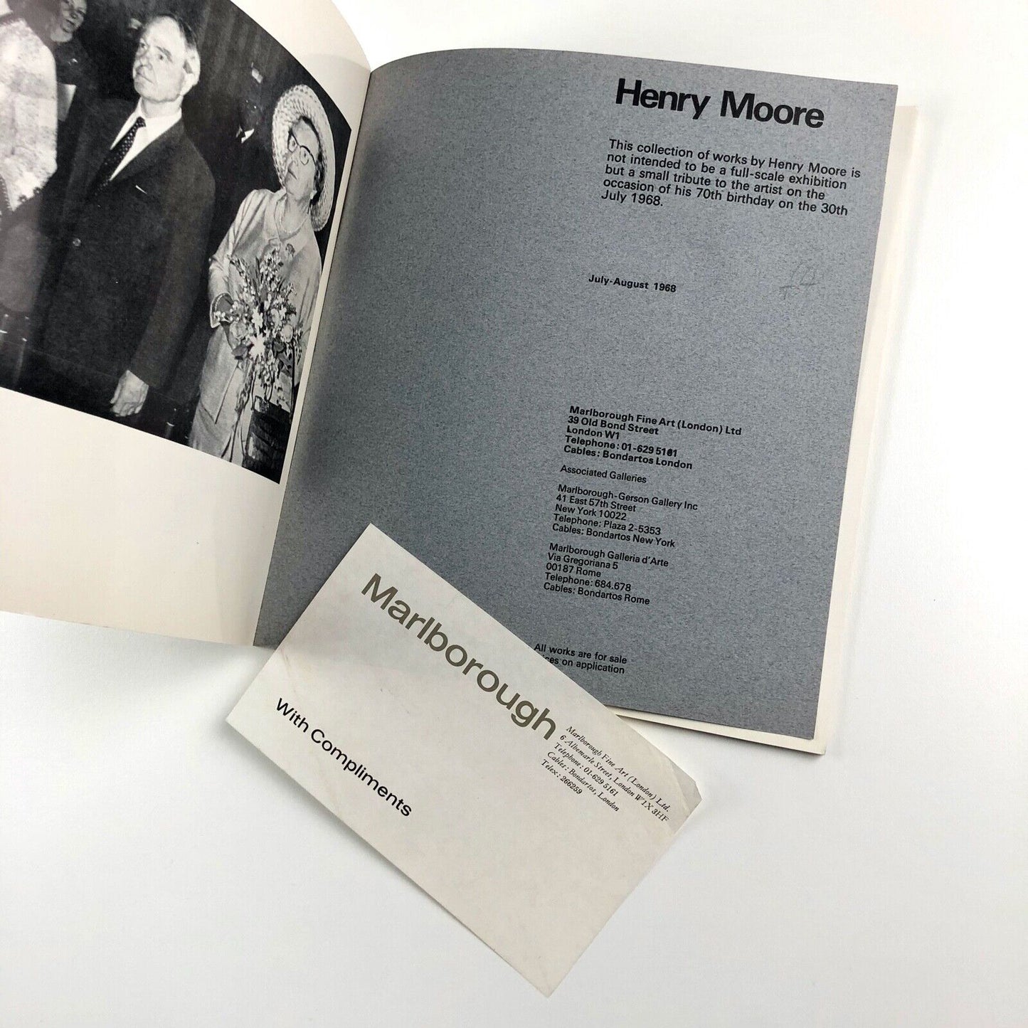 Henry Moore | Marlborough Fine Art exhibition catalogue, 1968