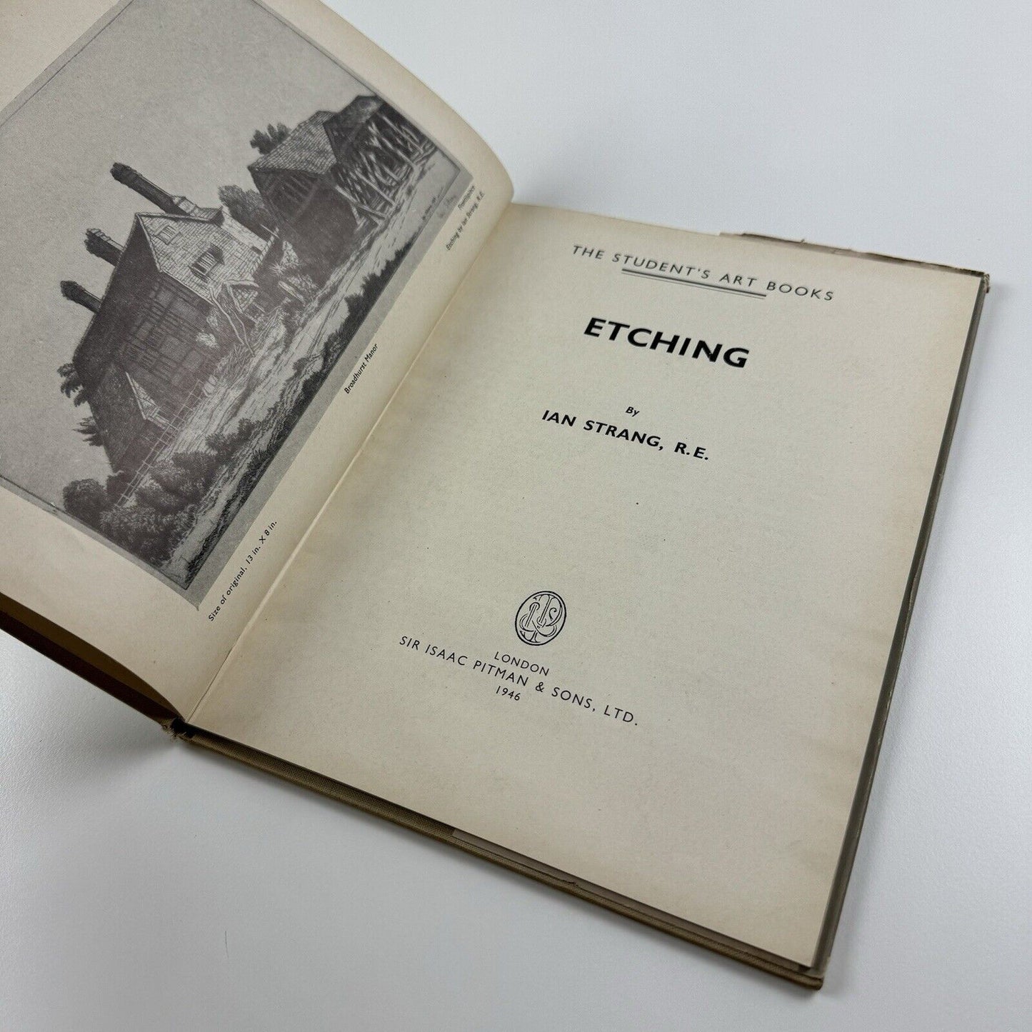 Etching by Ian Strang | The Student’s Art Books. Pitman, 1946 | Mercers' School