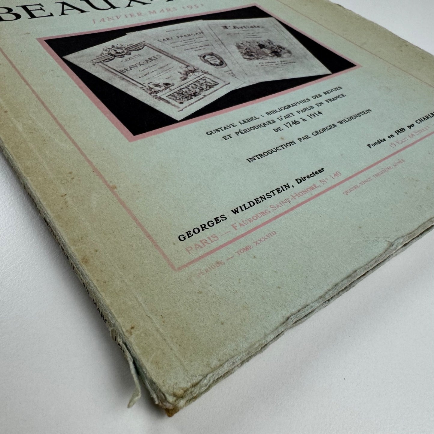 Gazette des Beaux-Arts January to March 1951. Vol 38 Georges Wildenstein