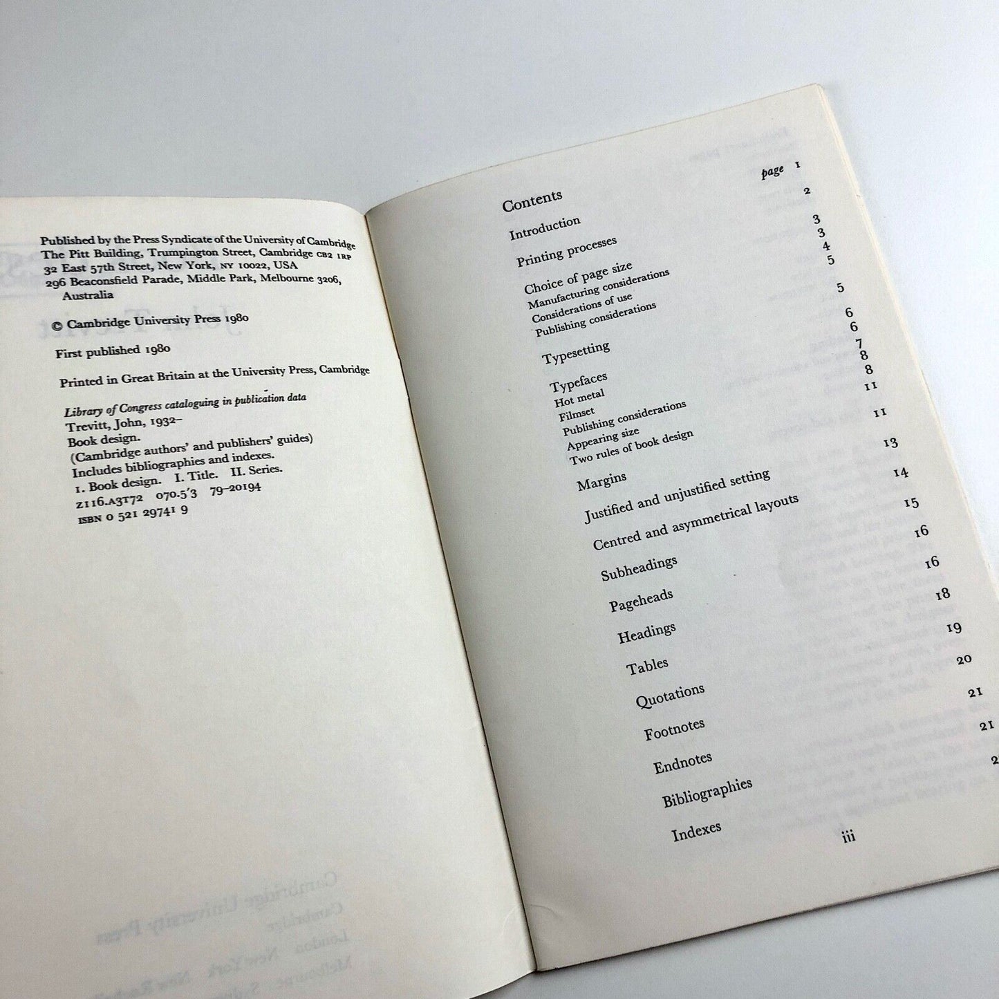 Book Design by John Trevitt | Cambridge University Press, 1980