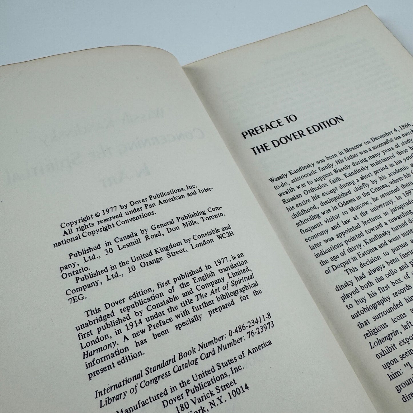 Wassily Kandinsky. Concerning the spiritual in art. Translated by M.T.H. Sadler | Dover, 1977