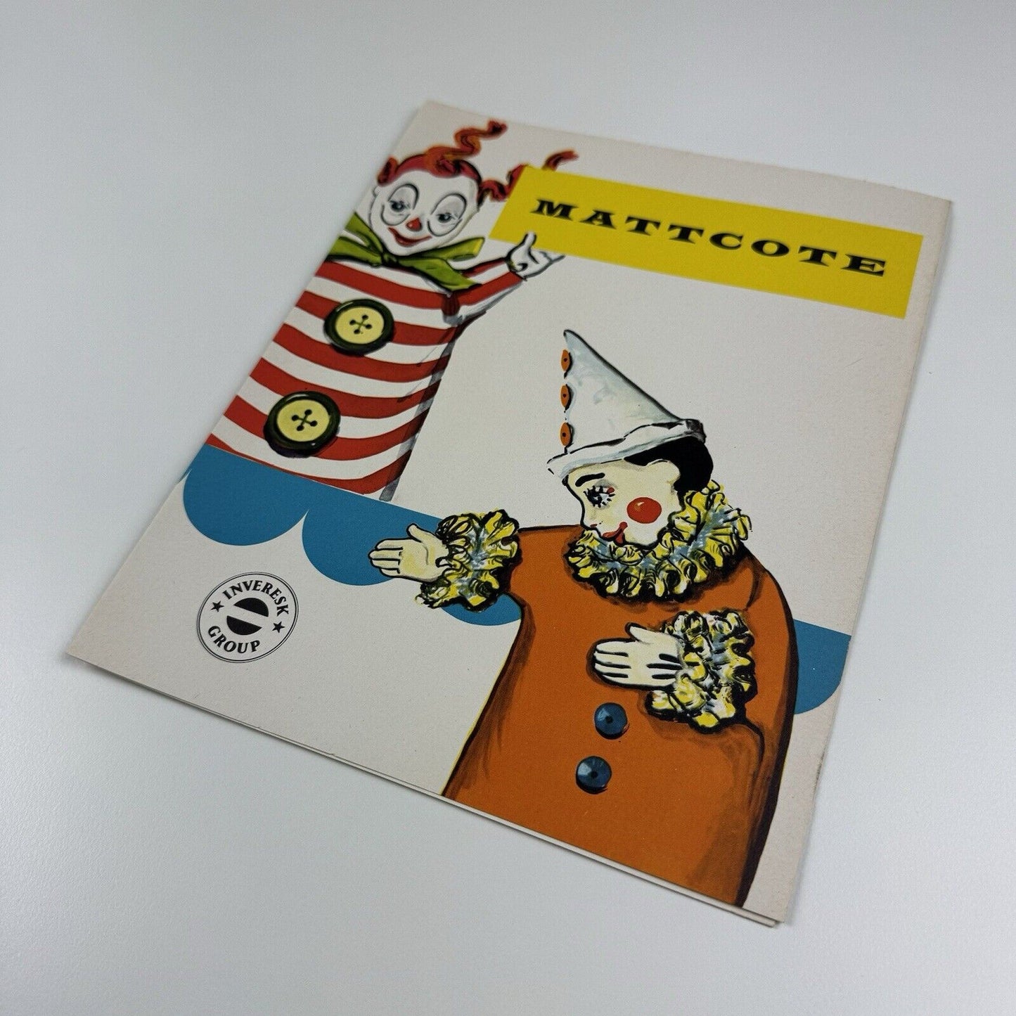 Paper sample leaflet Mattcote Jarrold & Sons | Illustrations taken from glove puppets made by Anna Marita | Donside Paper Co