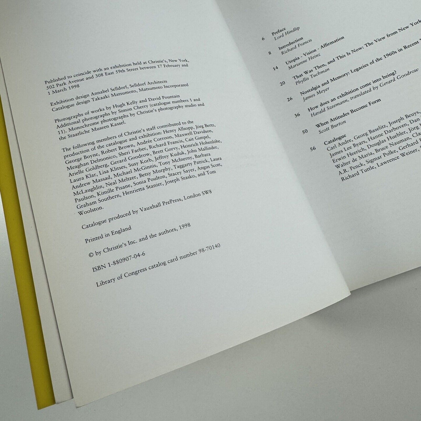 Painting, object, film, concept: Works from the Herbig Collection | Christie’s, 1998