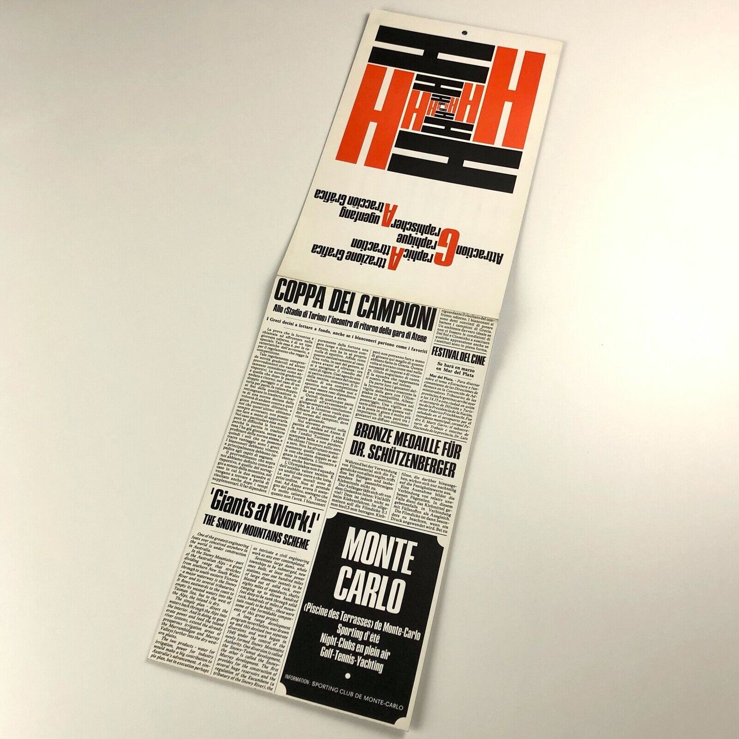 Metropol type specimen leaflet | Societá Nebiolo, Torino | Attrazione Grafica, undated