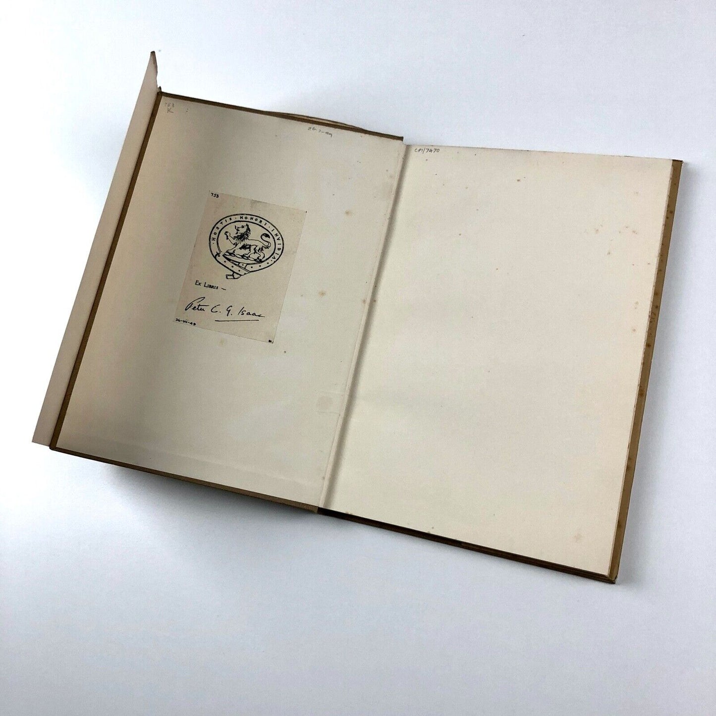 Tillotsons Specimen Book of Type Faces 1949 | Bookplate Peter C.G. Isaac