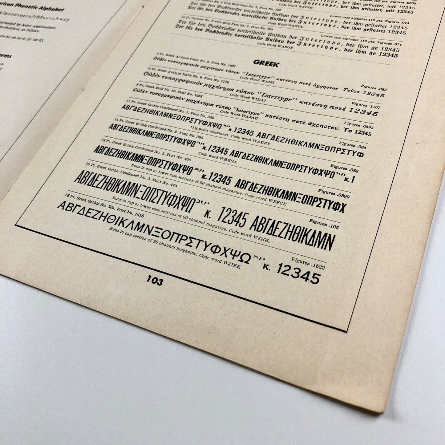Intertype Language Faces | Reprinted from Intertype Condensed Specimen Book No. 2, 1946