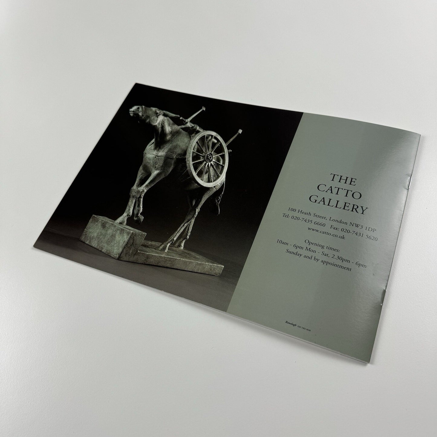 David Backhouse sculpture | The Catto Gallery catalogue booklet, 2006