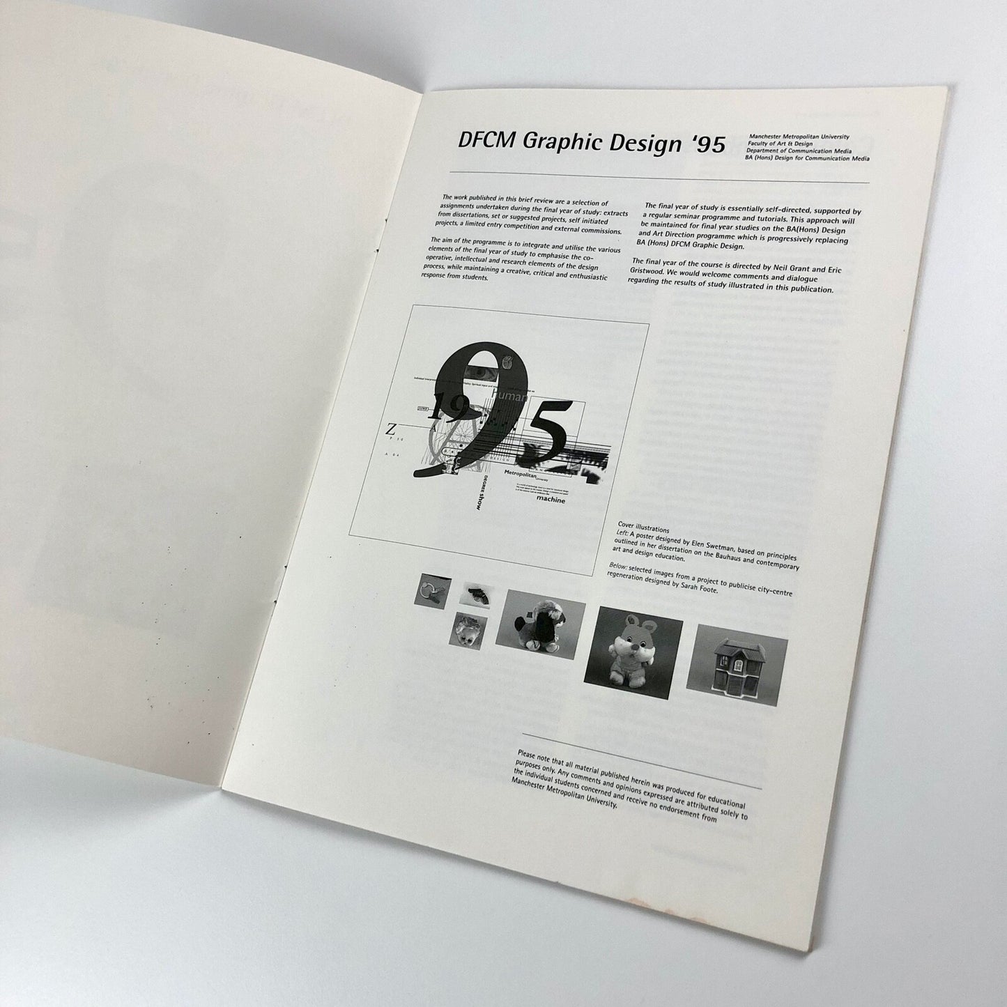 DCFM Graphic Design '95 | Manchester Metropolitan University review, 1995