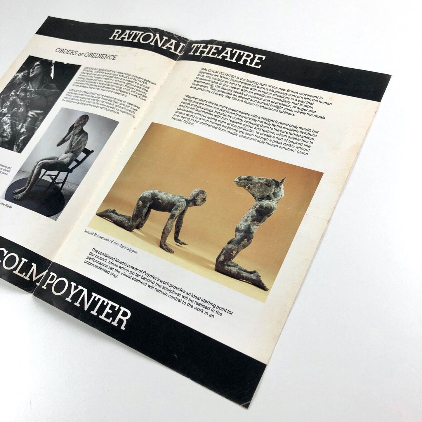 Rational Theatre and Malcolm Poynter present: Orders of Obedience | Booklet, 1980s