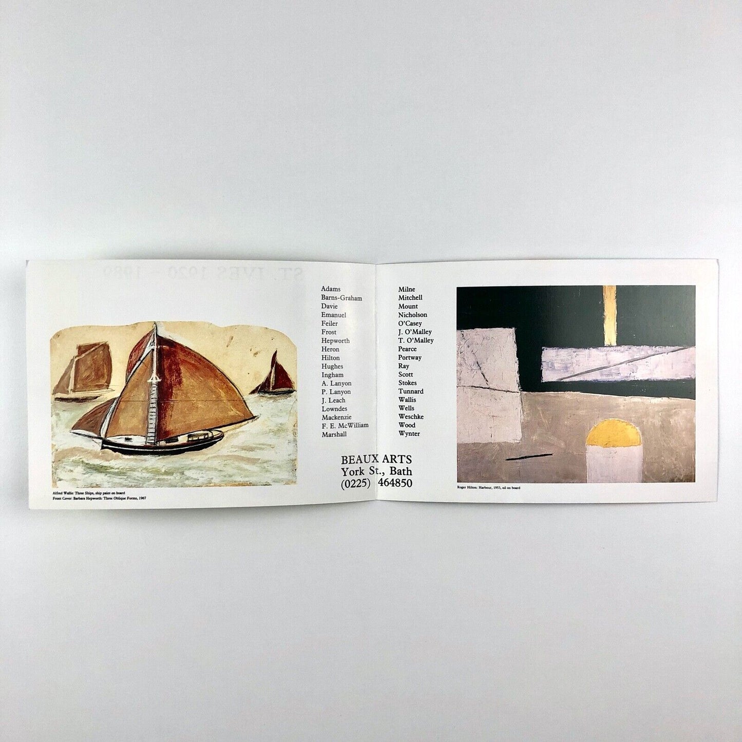 St. Ives 1920-1989 | Folded card for Beaux Arts, Bath group exhibition, 1989