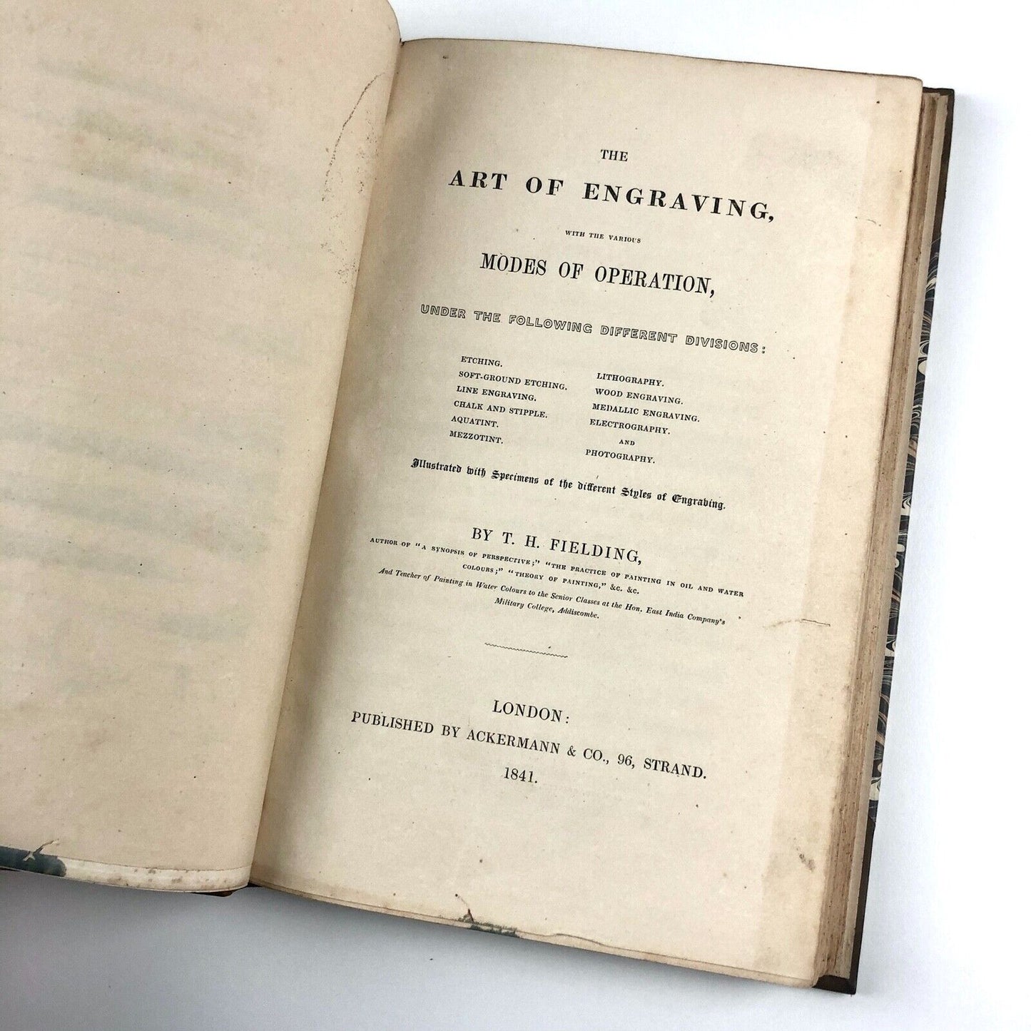 The Art of Engraving by T.H. Fielding | Ackermann & Co London, 1841