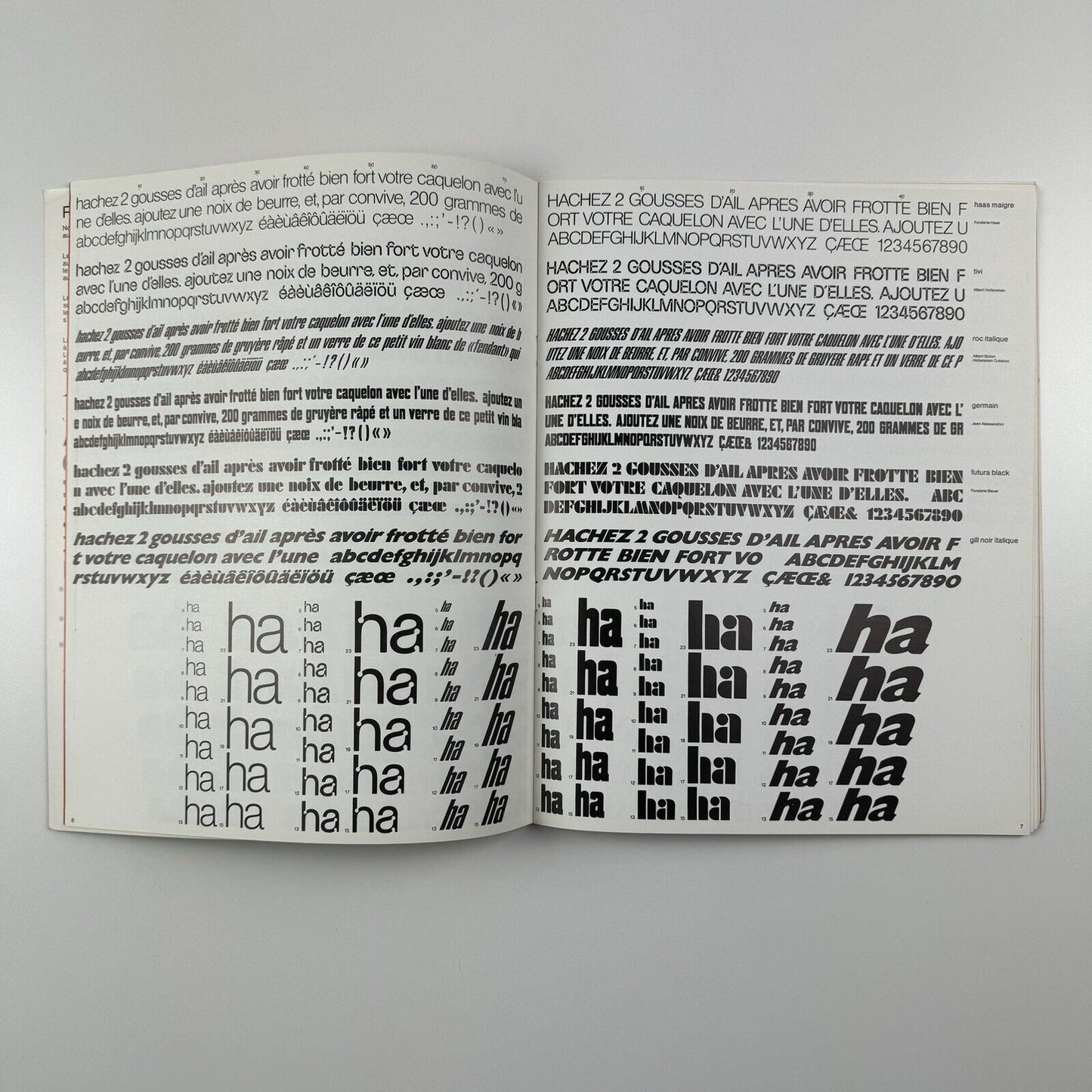 Albert Hollenstein / Studio Hollenstein, Hollenstein Phototypo, Paris | Type specimen 1971