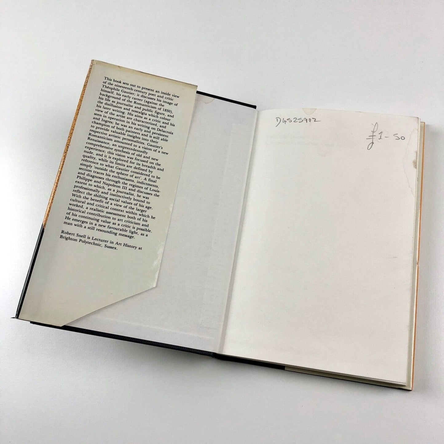 Théophile Gautier – a Romantic Critic of the Visual Arts by Robert Snell | 1982